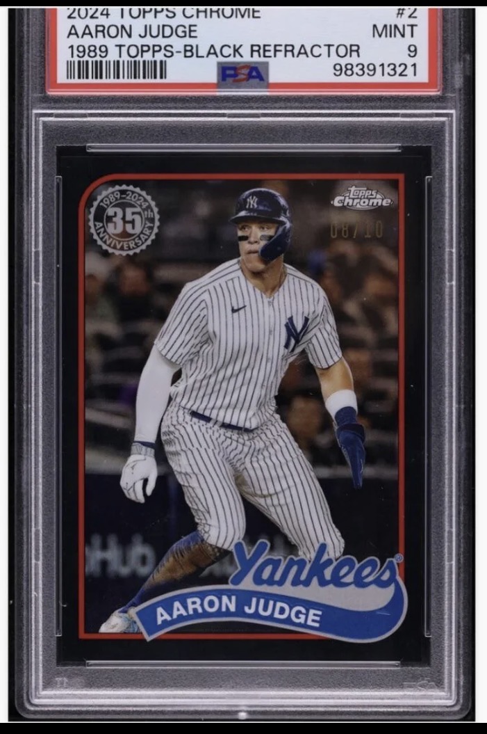 2024 Topps Chrome Aaron Judge 1989 Topps-Black Refractor Black Refractor /10