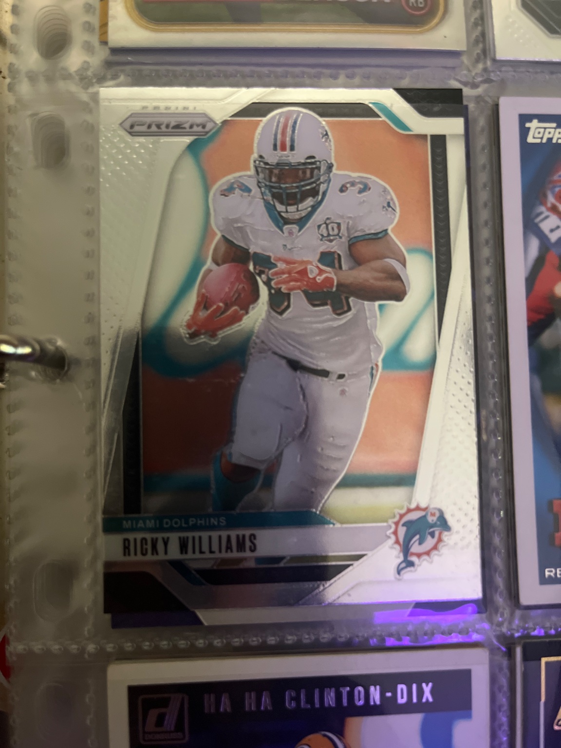 Ricky Williams Prizm Base - Trading Card Image