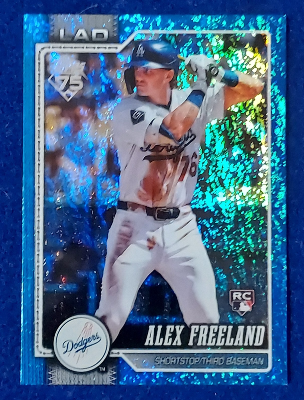 Alex Freeland 2025 Topps Chrome Sapphire Edition Blue Sparkle Refractor Rookie Card Blue Sparkle Refractor Rookie Card - Trading Card Image