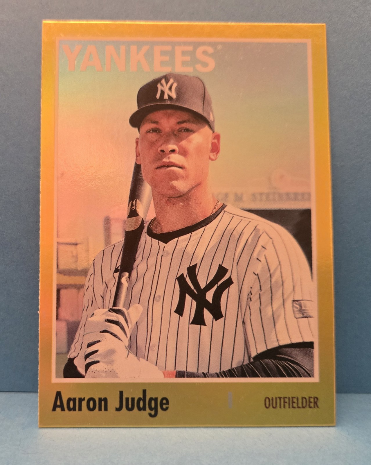 Aaron Judge 2021 Topps Project 70 Card 210 by Alex Pardee (Gold Frame) Gold Frame - Trading Card Image
