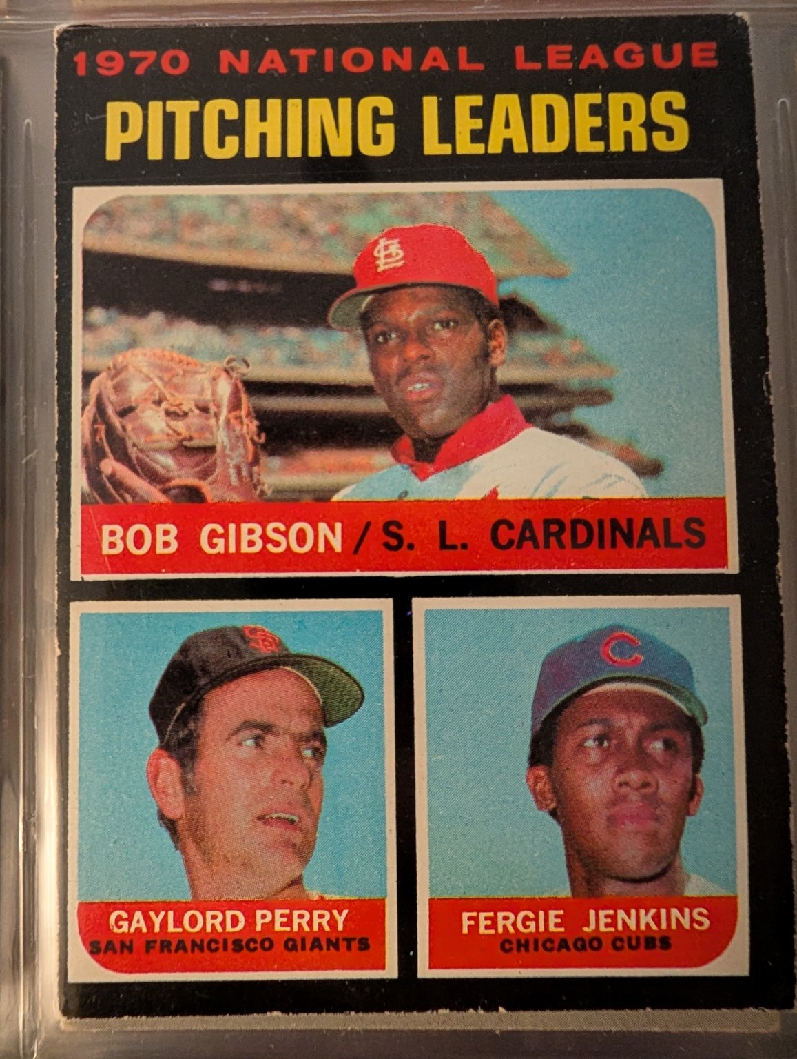 1970 Topps National League Pitching Leaders Base - Trading Card Image