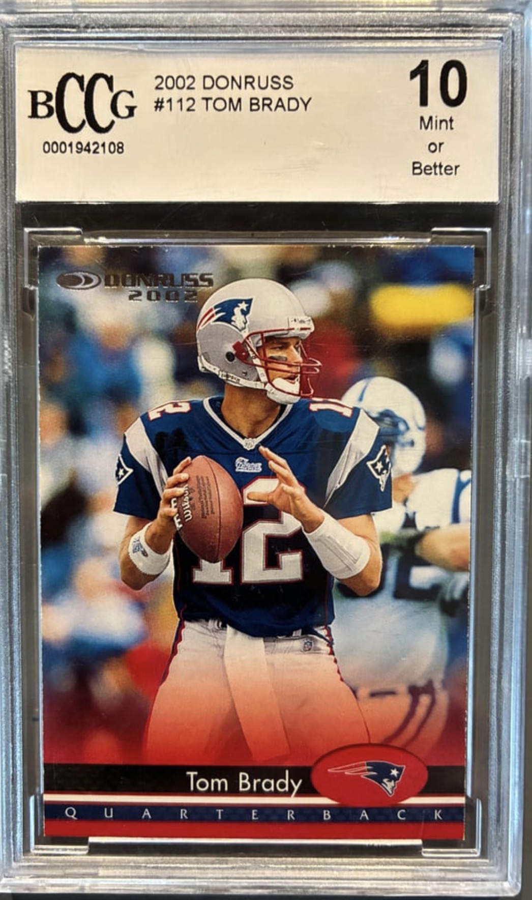 2002 Donruss Tom Brady #112 Gem Mint - Trading Card Image