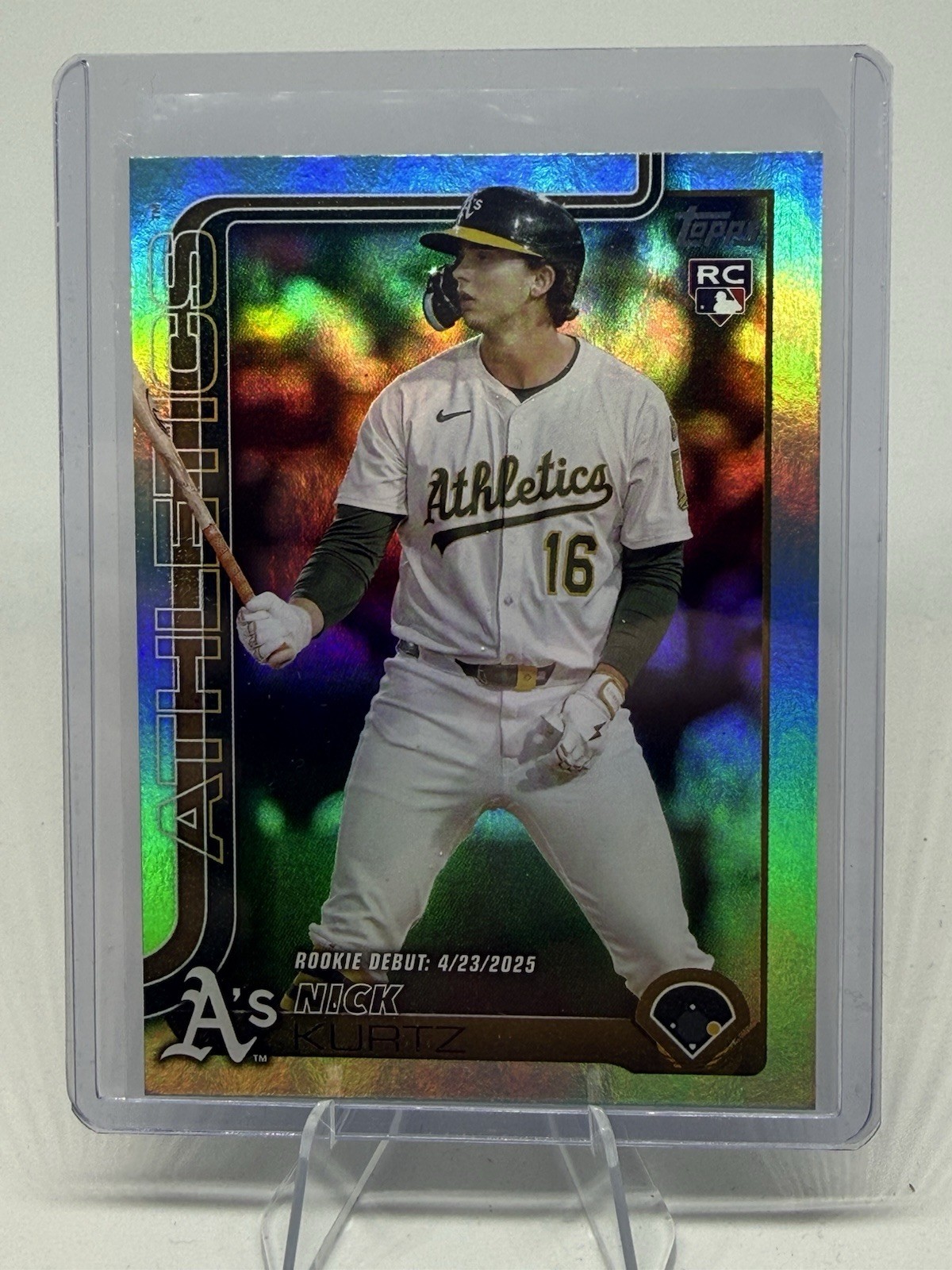 Nick Kurtz - Topps Chrome Rookie Debut Refractor Refractor - Trading Card Image