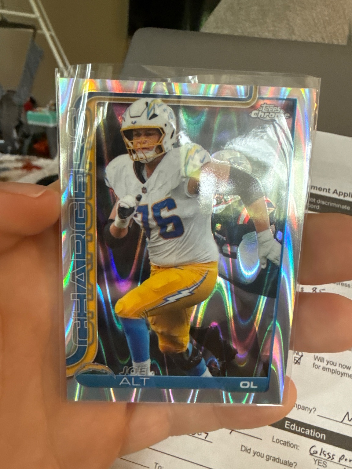 Joe Alt - Topps Chrome Refractor Refractor - Trading Card Image