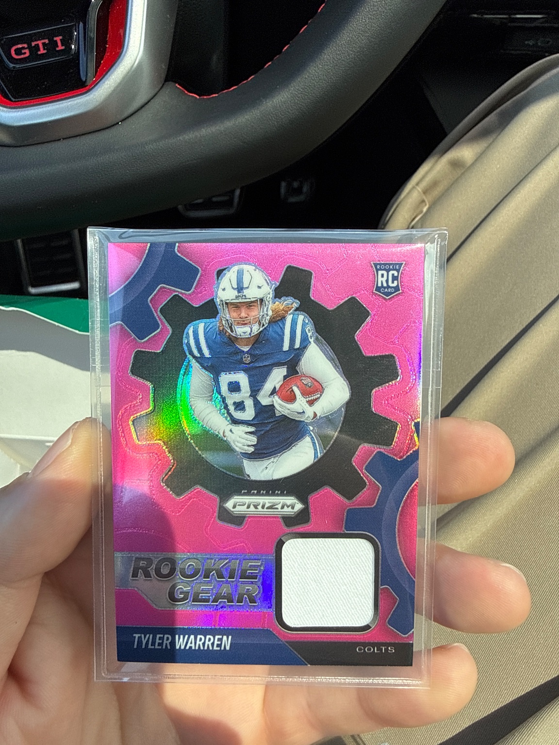 Tyler Warren 2025 Panini 2025 Panini Prizm Football Pink Prizm Pink Prizm - Trading Card Image