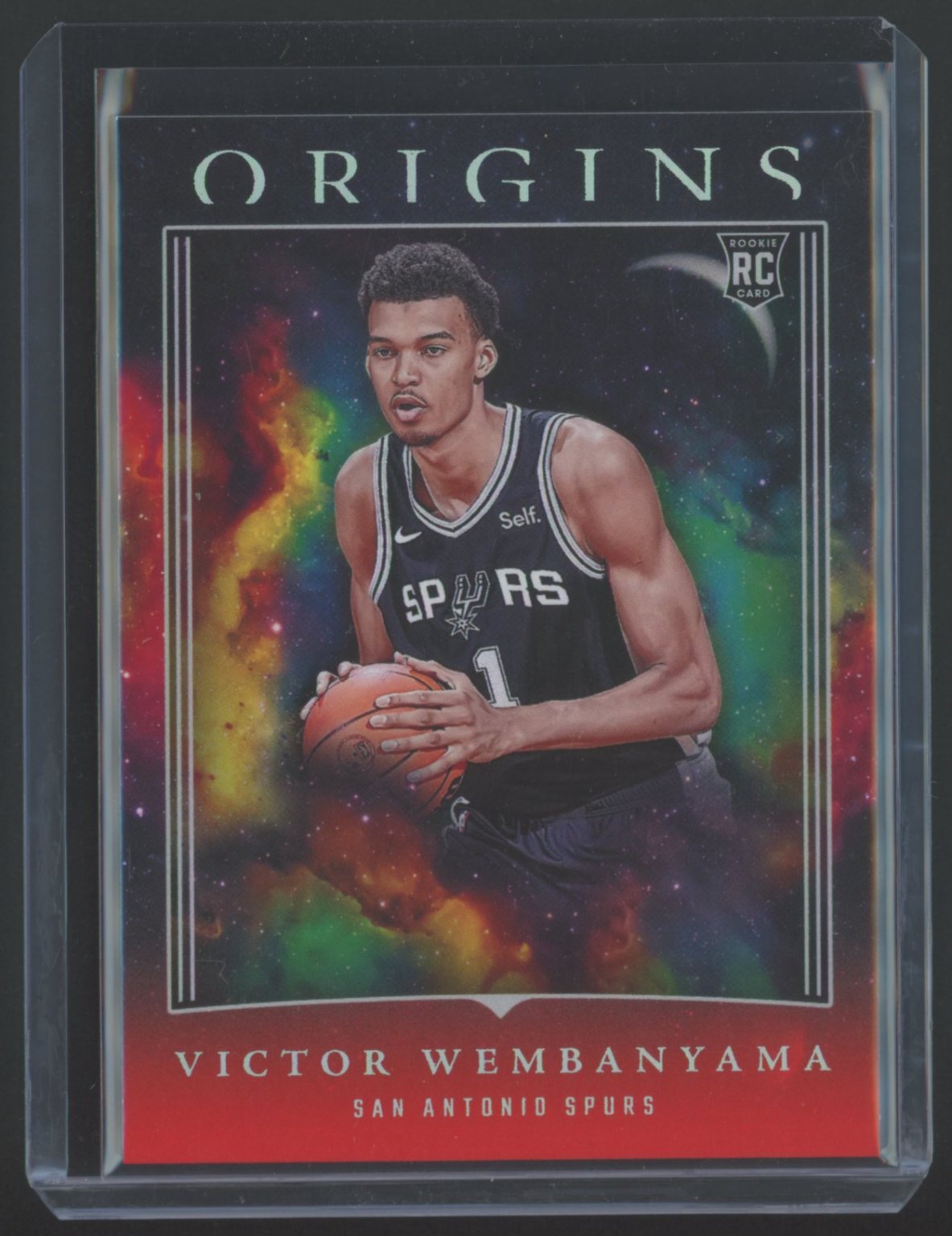 Victor Wembanyama 2023-24 Panini Origins Rookie Card Cosmic Holo Cosmic Holo - Trading Card Image
