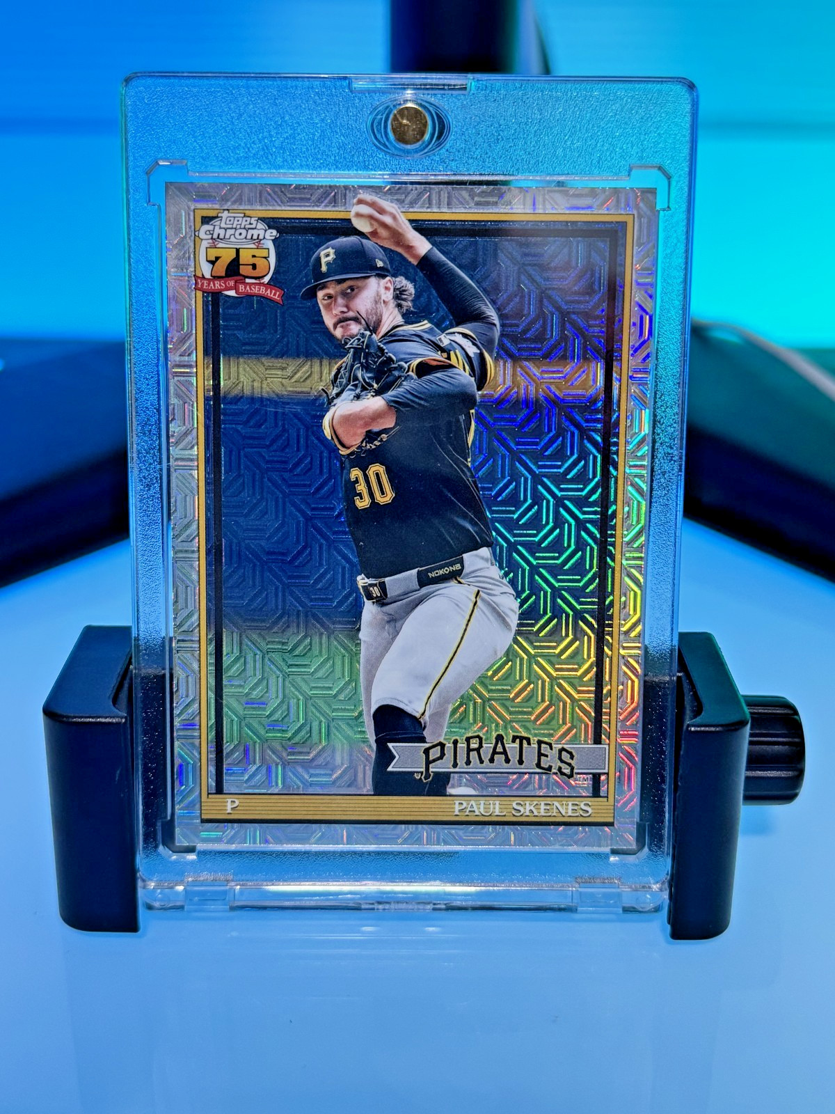 Paul Skenes - Topps Chrome 75 Years of Baseball Refractor Refractor (Geometric Pattern) - Trading Card Image