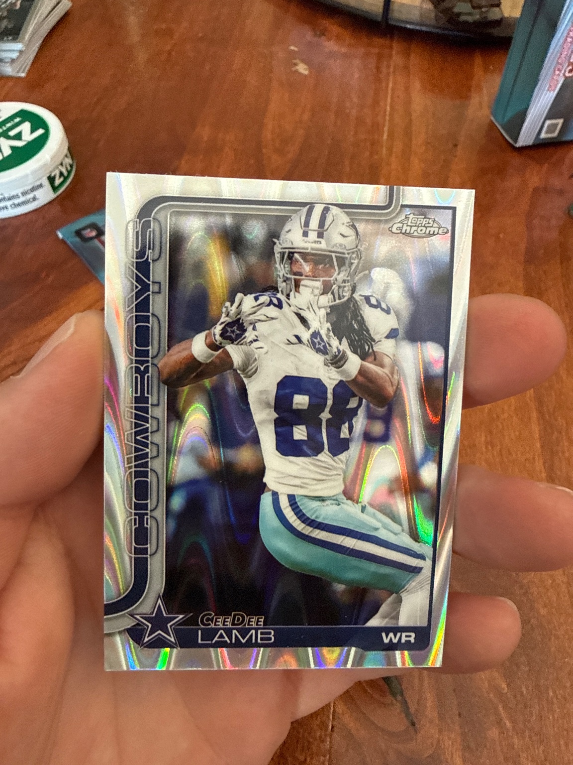 CeeDee Lamb - Topps Chrome Refractor Refractor - Trading Card Image