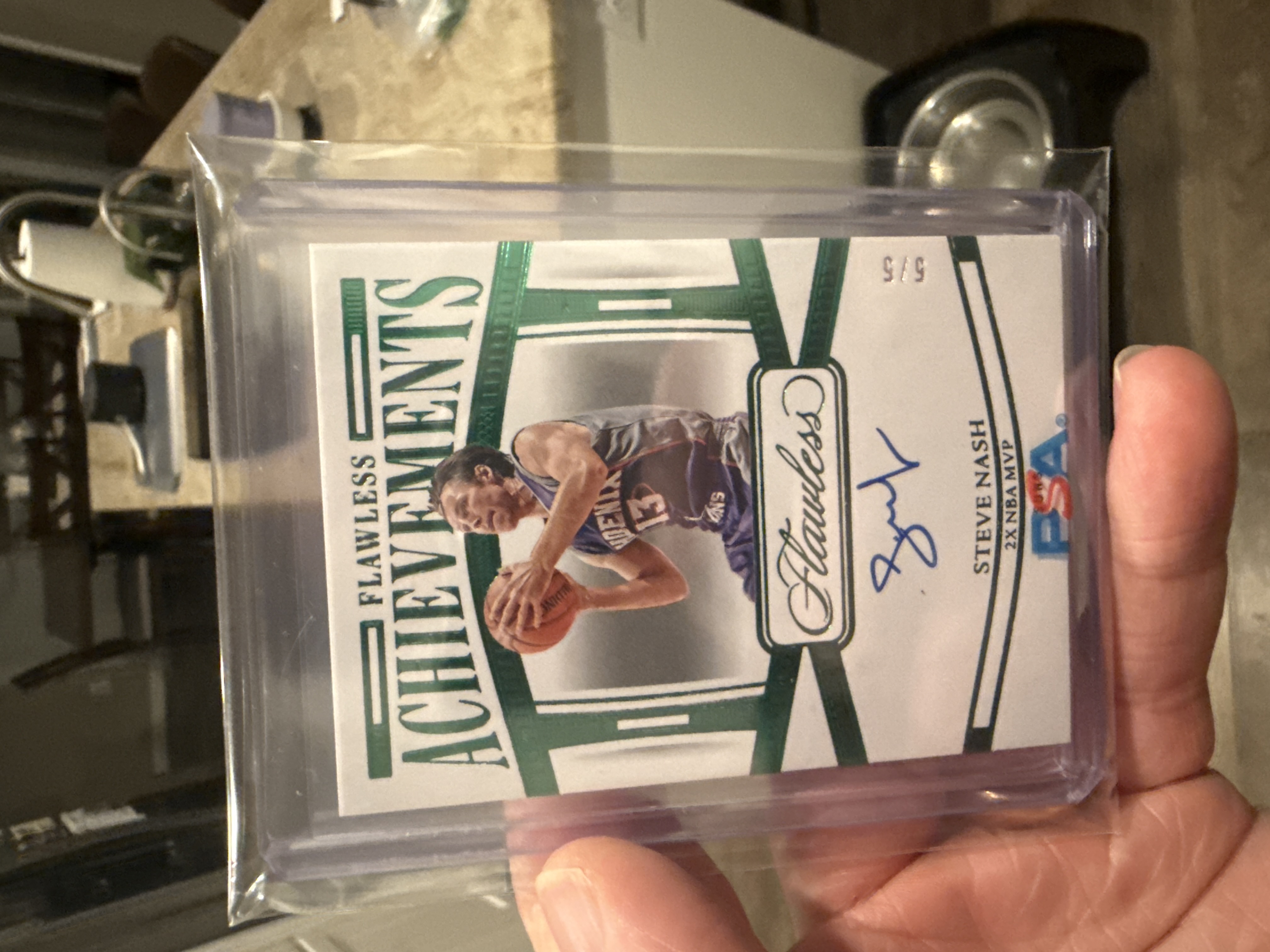 Steve Nash Flawless Achievements Autograph Numbered Autograph /5 Near Mint - Trading Card Image