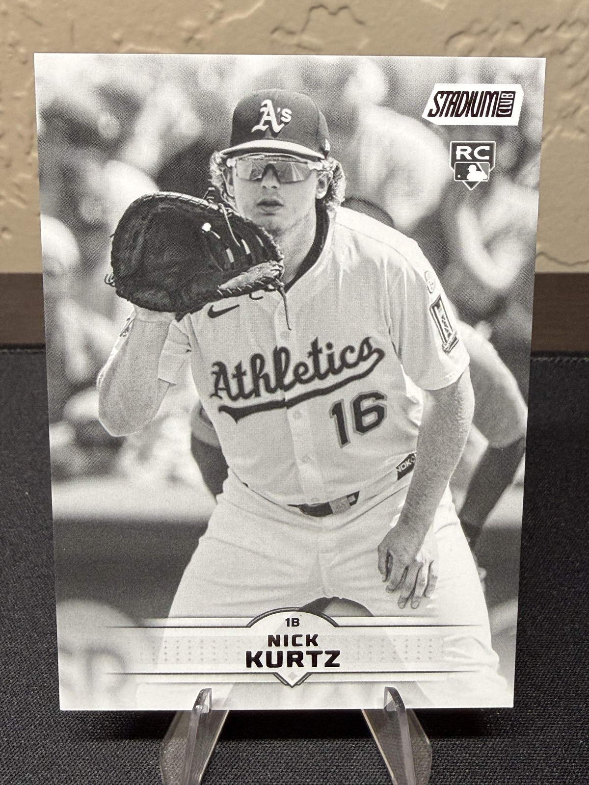 Nick Kurtz 2025 Topps Stadium Club Black & White Rookie Card Black & White - Trading Card Image