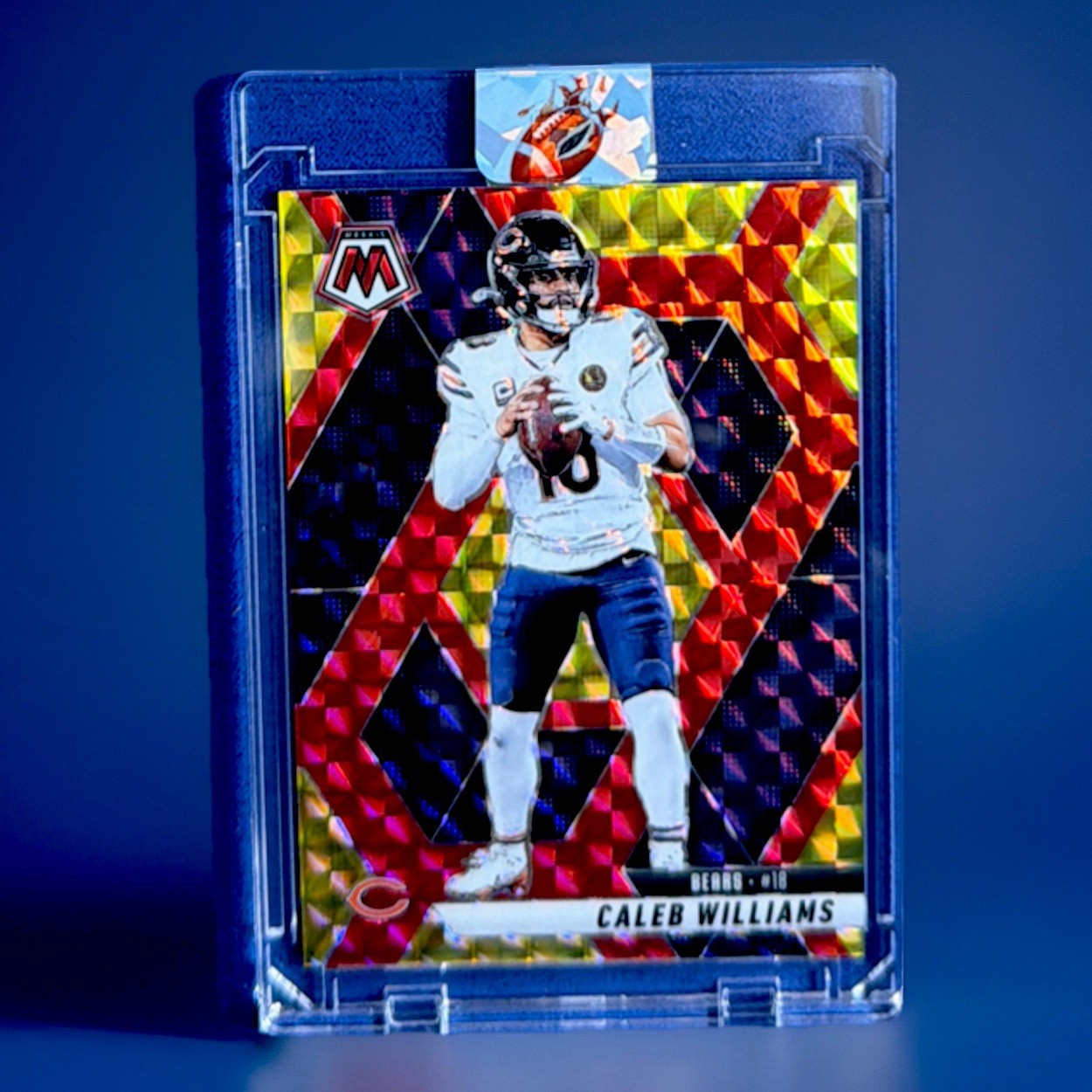 Caleb Williams 2024 Panini Mosaic Stained Glass Stained Glass - Trading Card Image