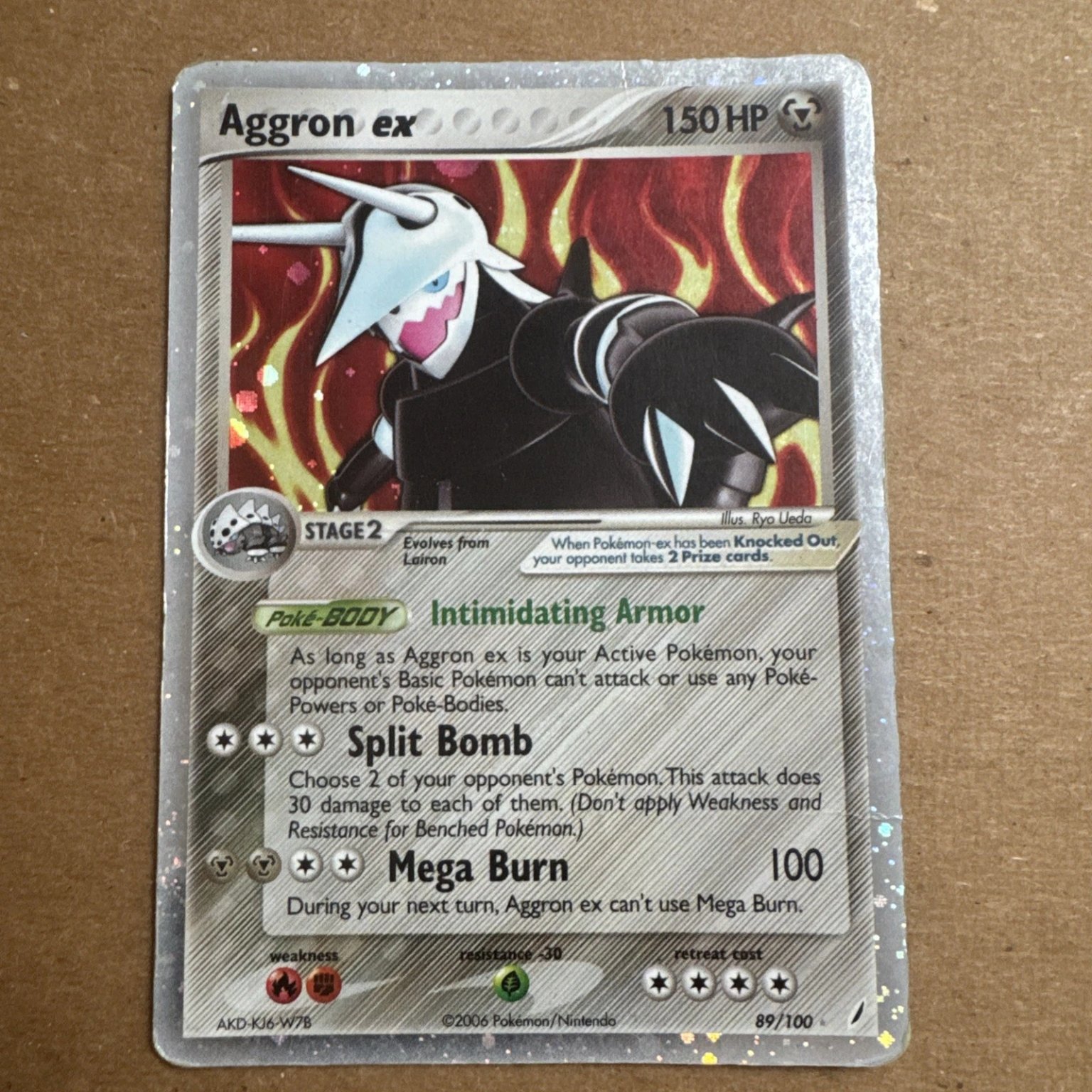 Aggron ex Holo Rare ex Gem Mint - Trading Card Image