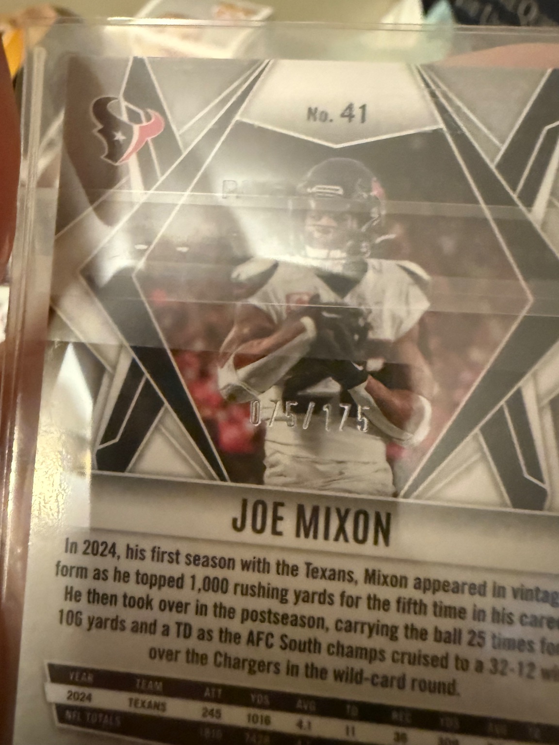 Joe Mixon 2025 Panini Spectra Aqua /175 Aqua /175 - Trading Card Image