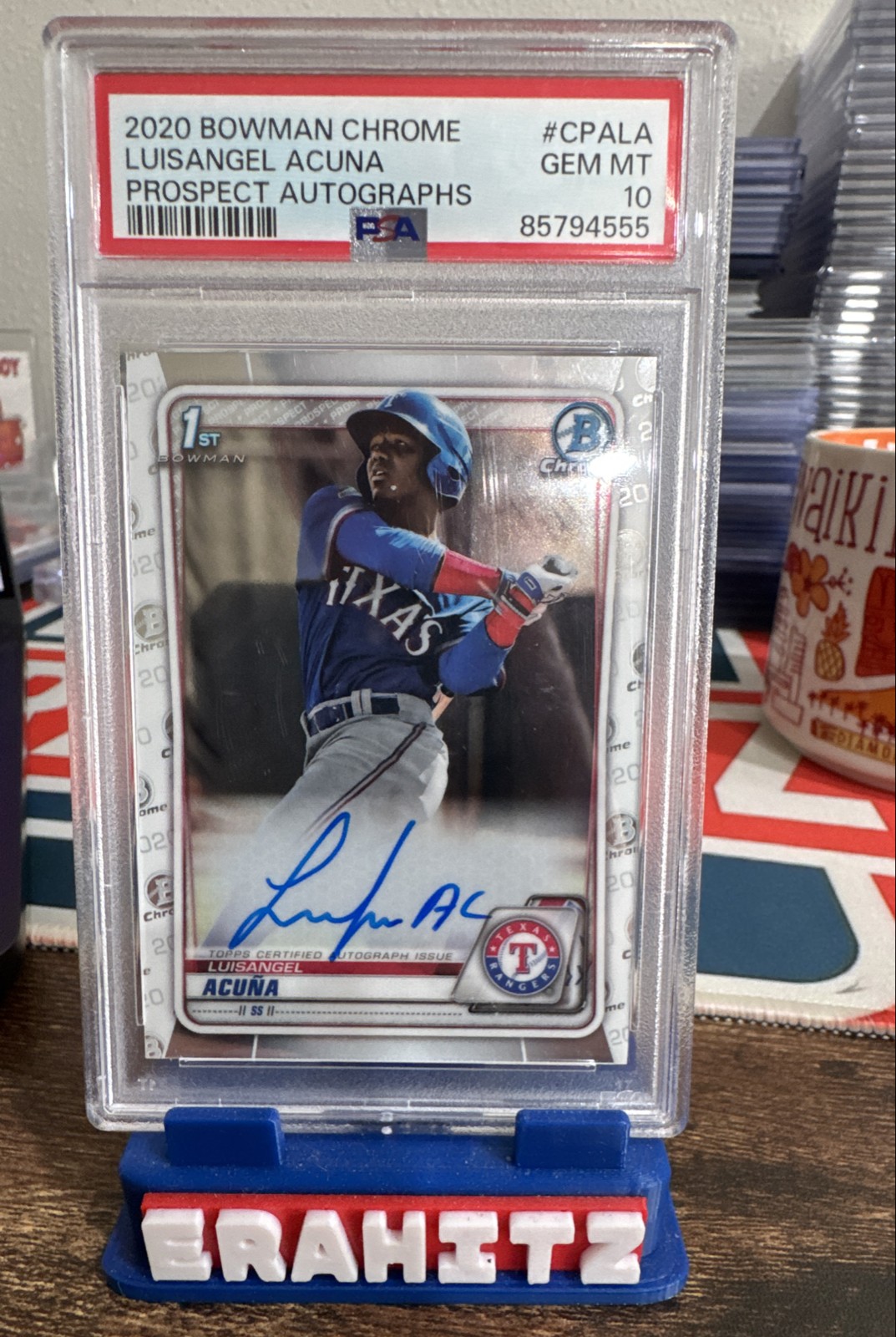 Luisangel Acuna Prospect Autographs Base Autograph Gem Mint - Trading Card Image