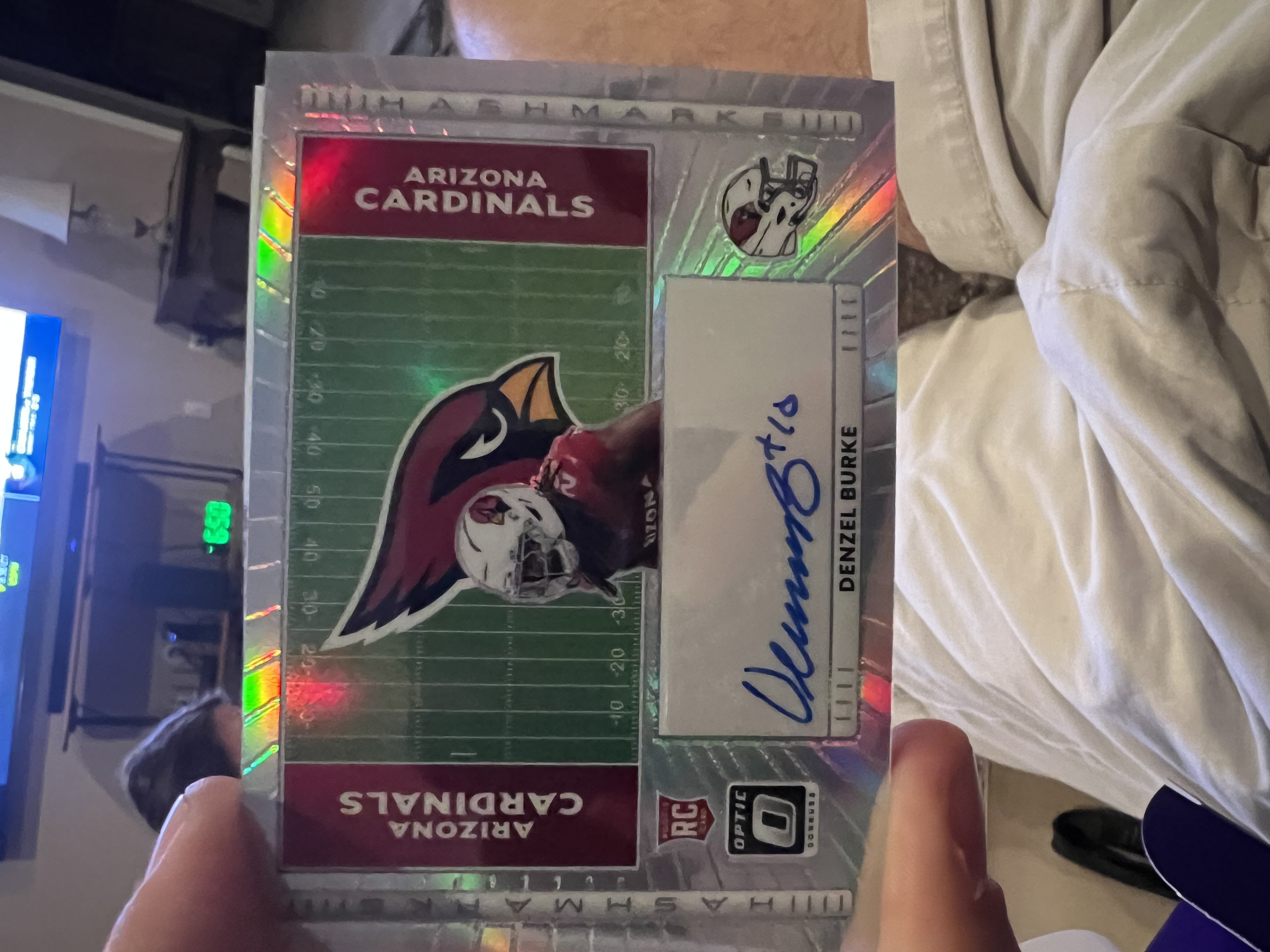 Denzel Burke Hashmark Autograph Rookie Card Autograph Near Mint - Trading Card Image