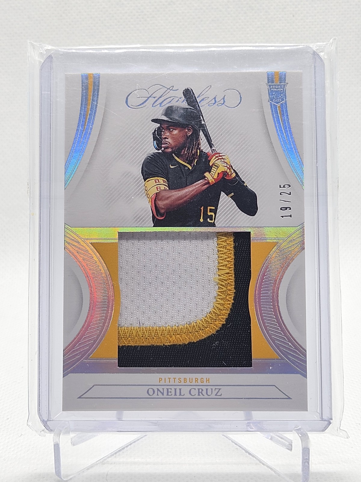 Oneil Cruz Flawless Rookie Patch Parallel Numbered Patch /25 - Trading Card Image