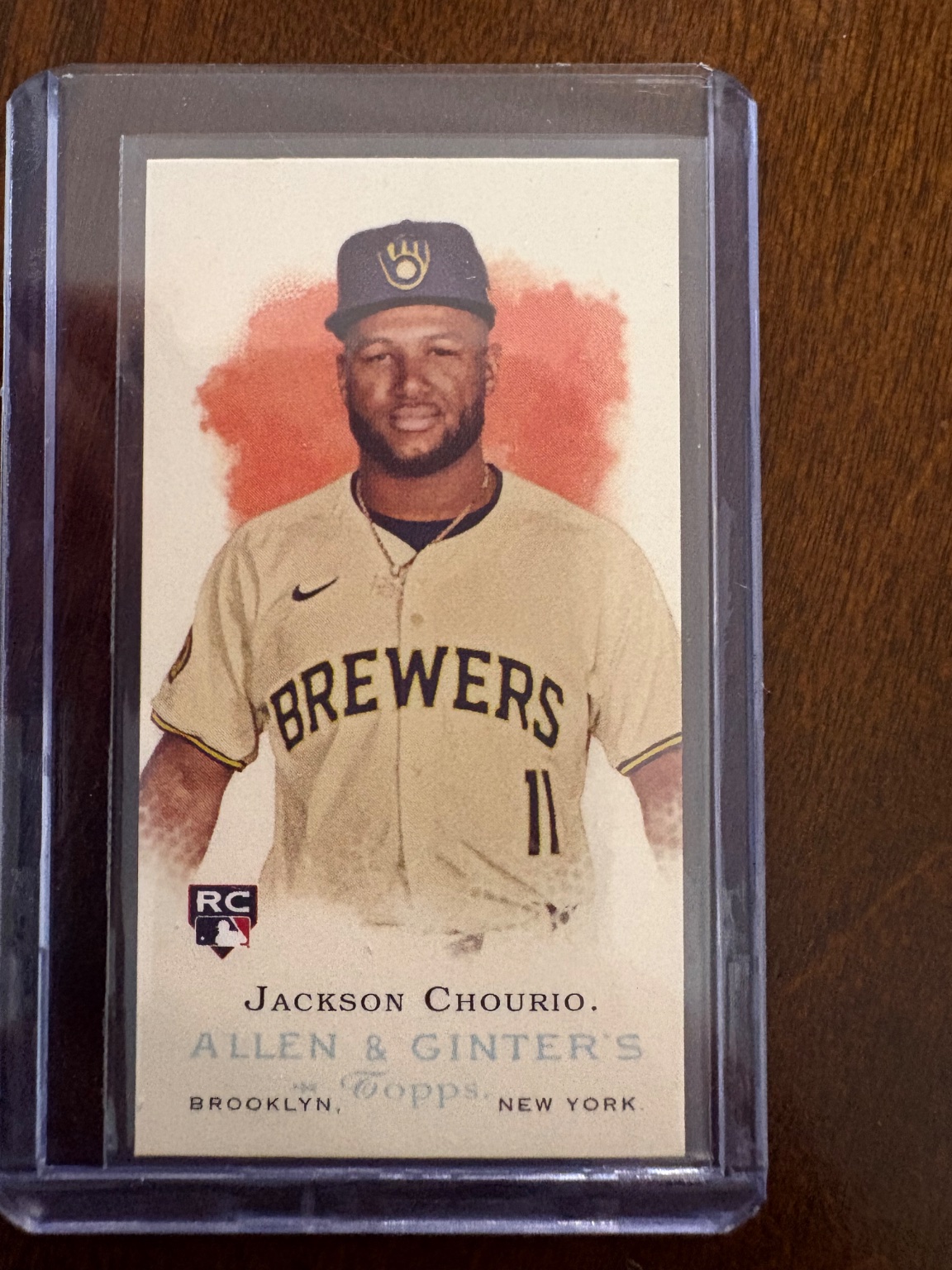 Jackson Chourio 2024 Topps Allen & Ginter Mini Parallel Mini Parallel - Trading Card Image
