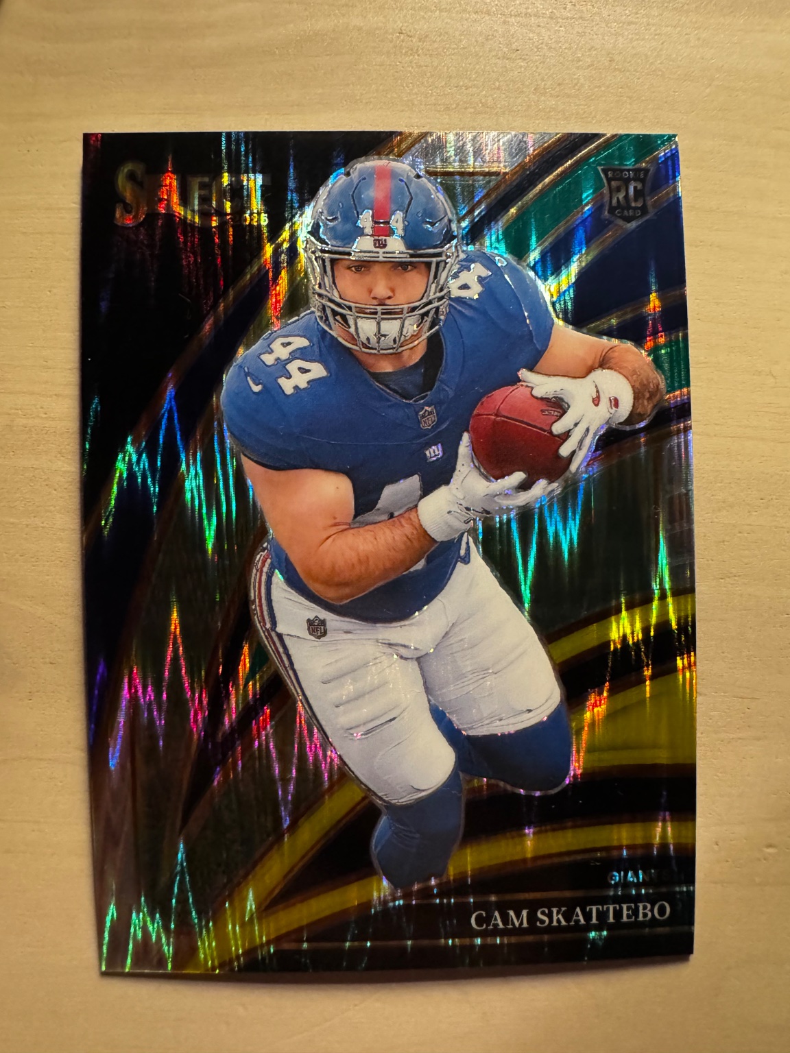 Cam Skattebo Select Rookie Card Silver Prizm - Trading Card Image