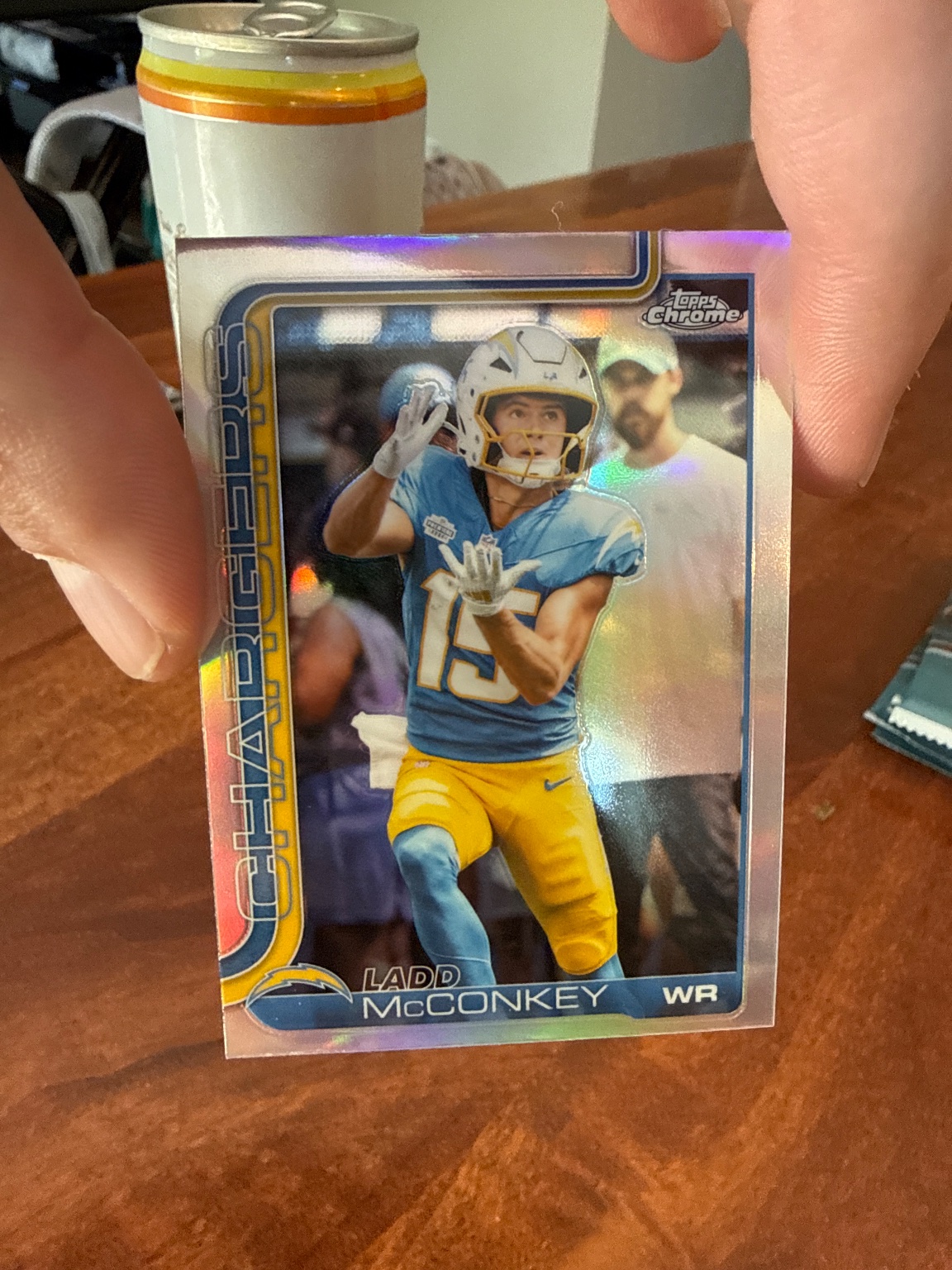 Ladd McConkey - Topps Chrome Refractor Refractor - Trading Card Image