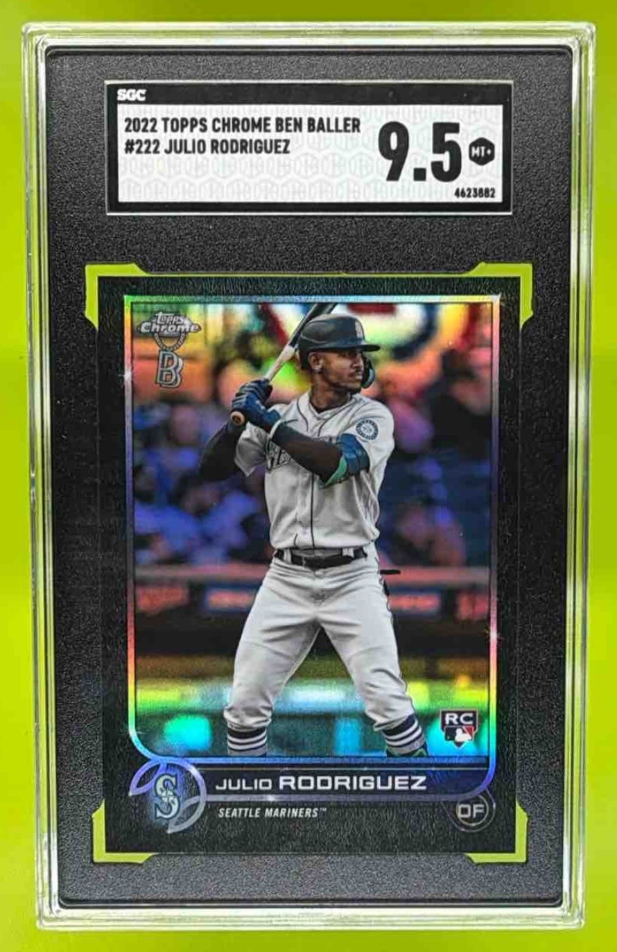 2022 Topps Chrome Ben Baller Julio Rodriguez RC Base Mint - Trading Card Image