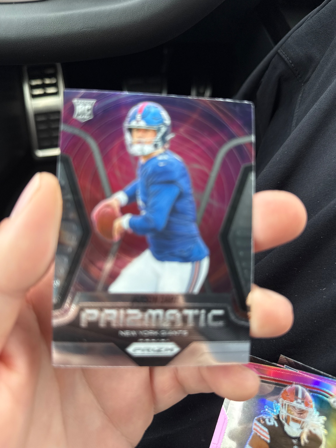 Daniel Jones - Prizmatic Pink Prizm Rookie Card Silver Prizm - Trading Card Image