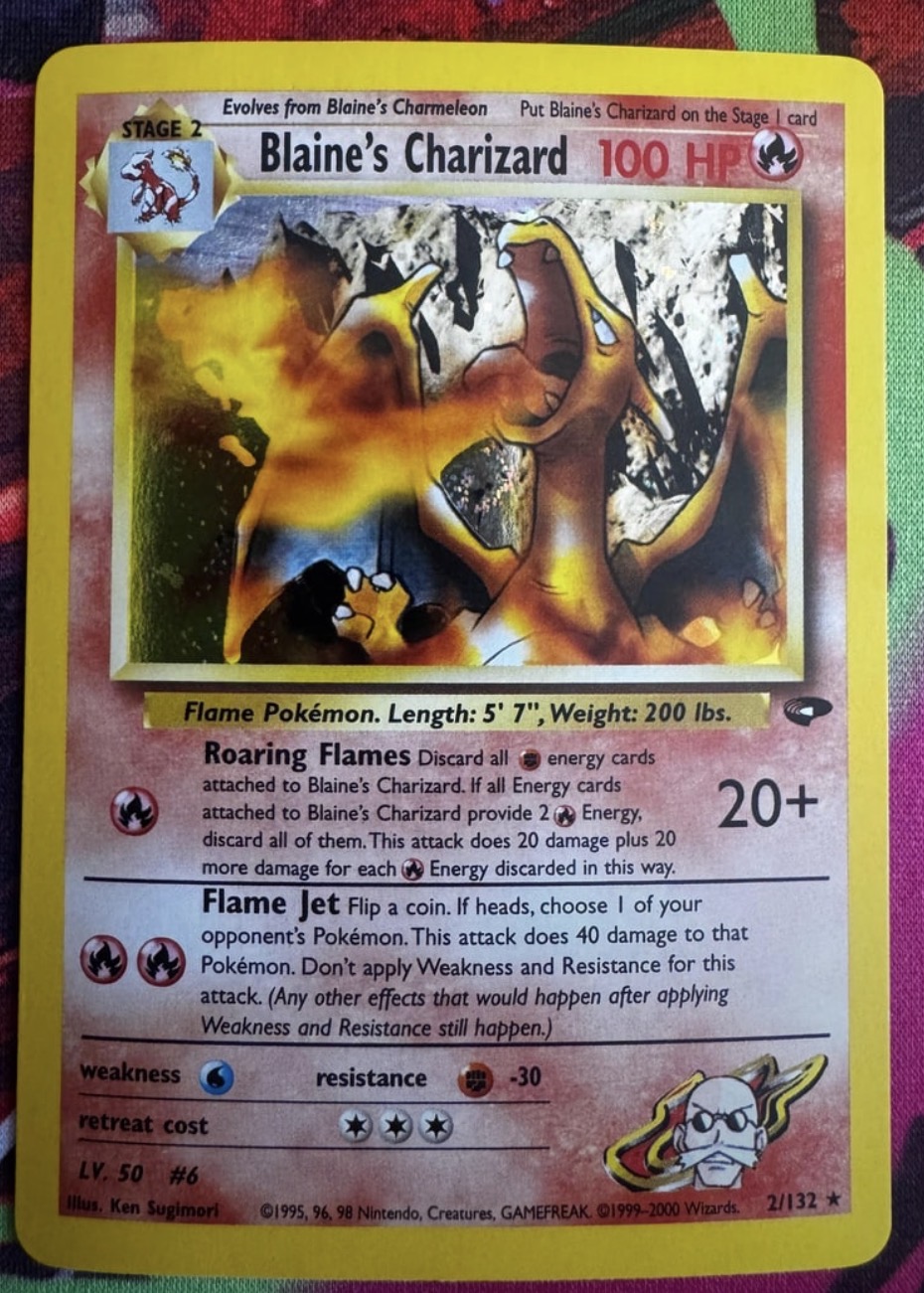 Blaine's Charizard Holo Holo Excellent - Trading Card Image
