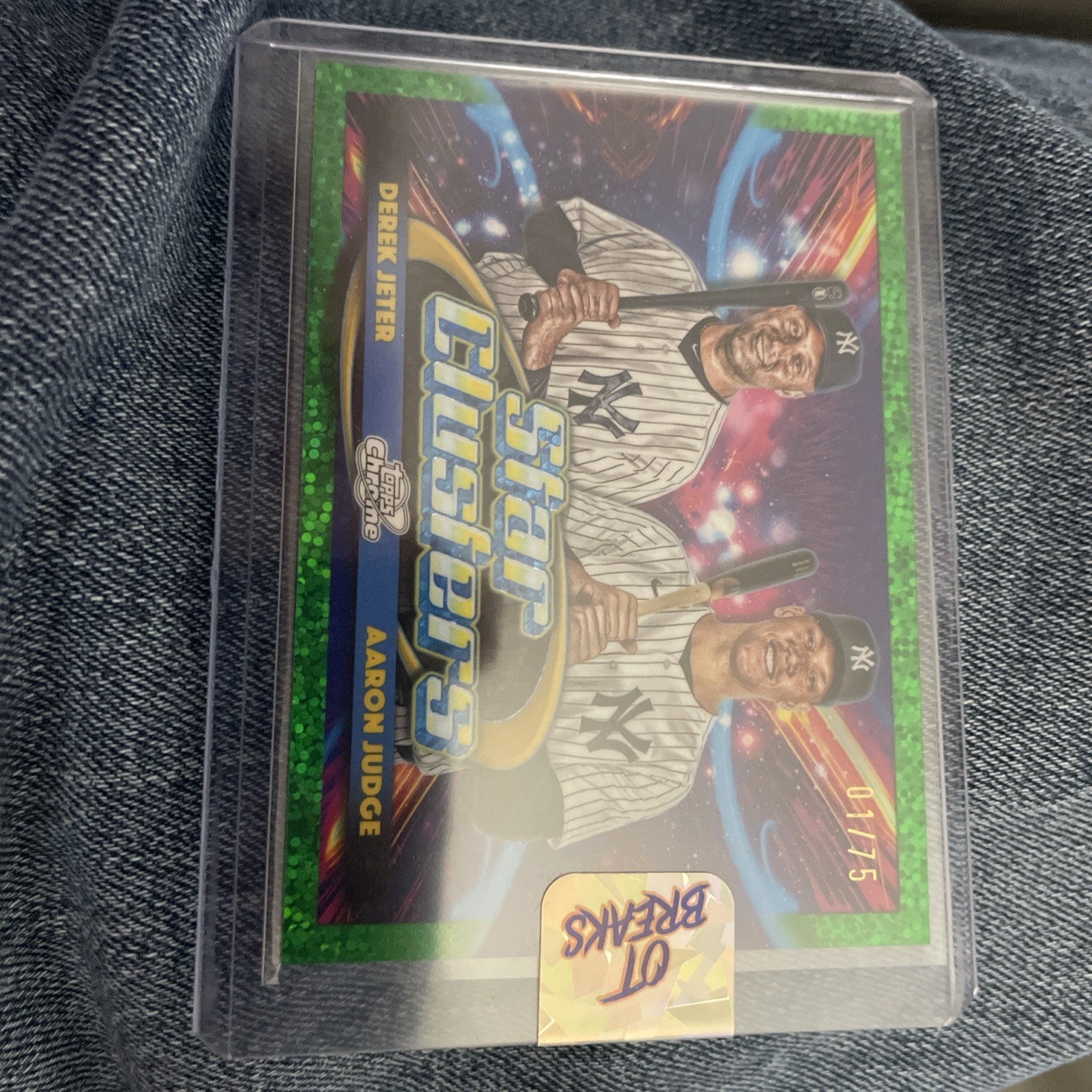 Derek Jeter / Aaron Judge Star Busters Green Glitter /75 Green Glitter - Trading Card Image