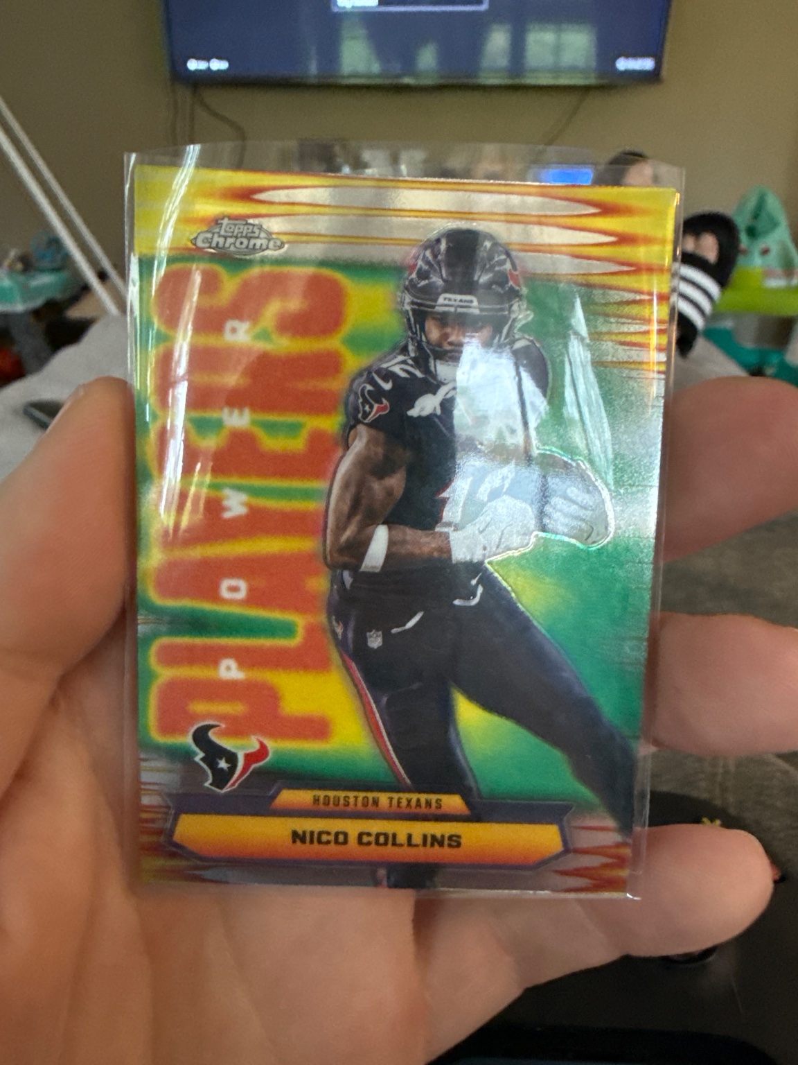 Nico Collins - Power Players Insert Refractor - Trading Card Image