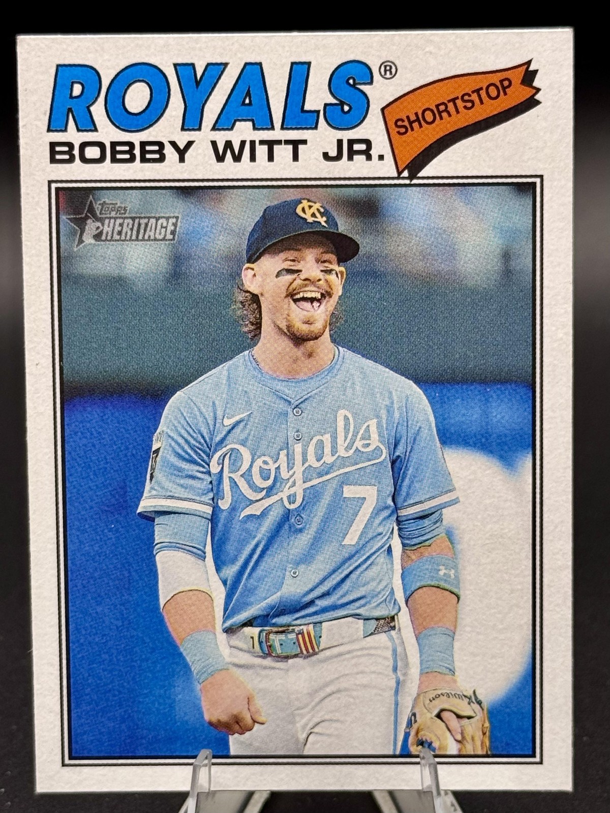 Bobby Witt Jr. 2022 Topps Heritage Base Card Base - Trading Card Image