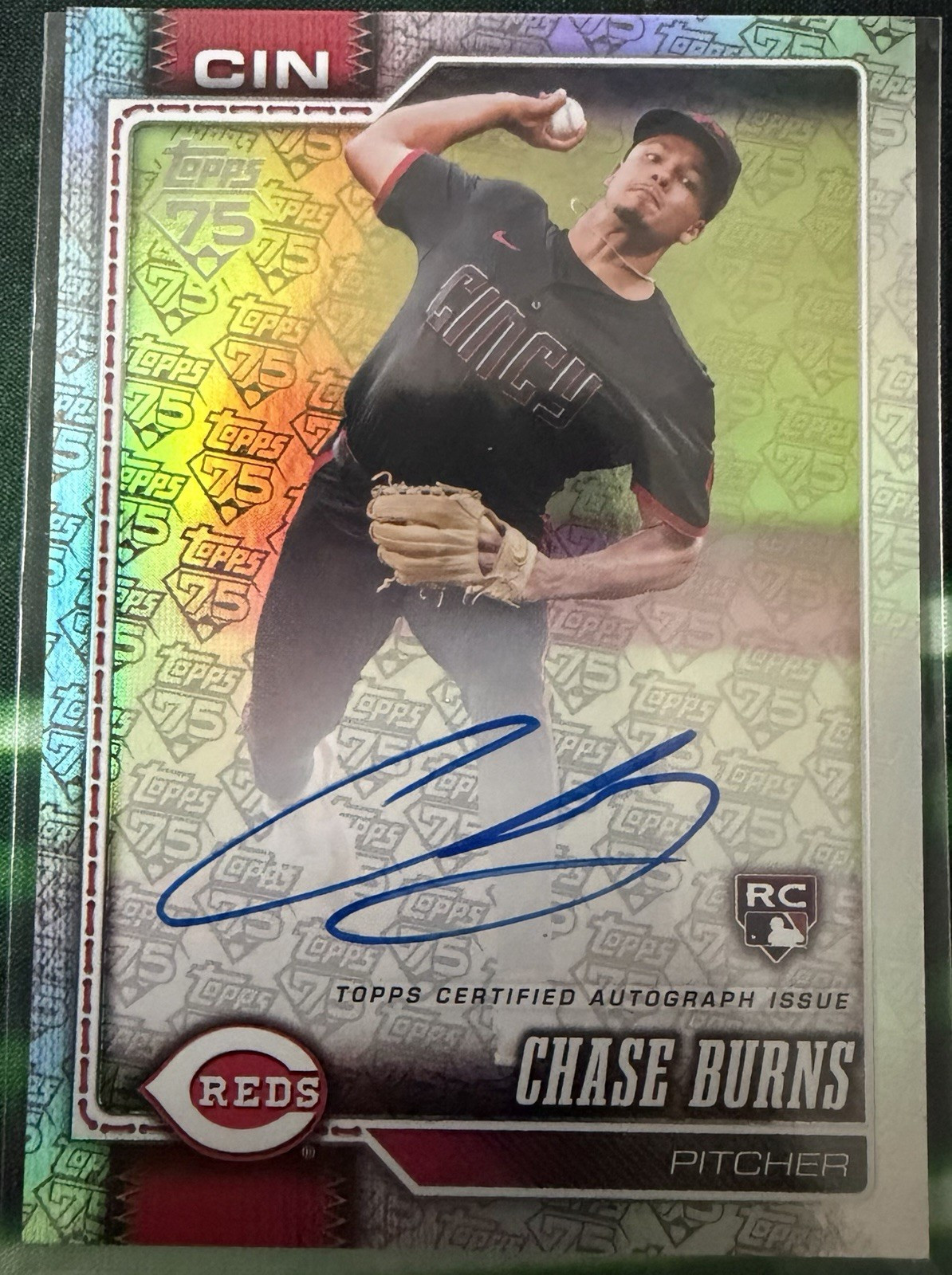 Chase Burns - Topps Certified Issue Refractor - Trading Card Image