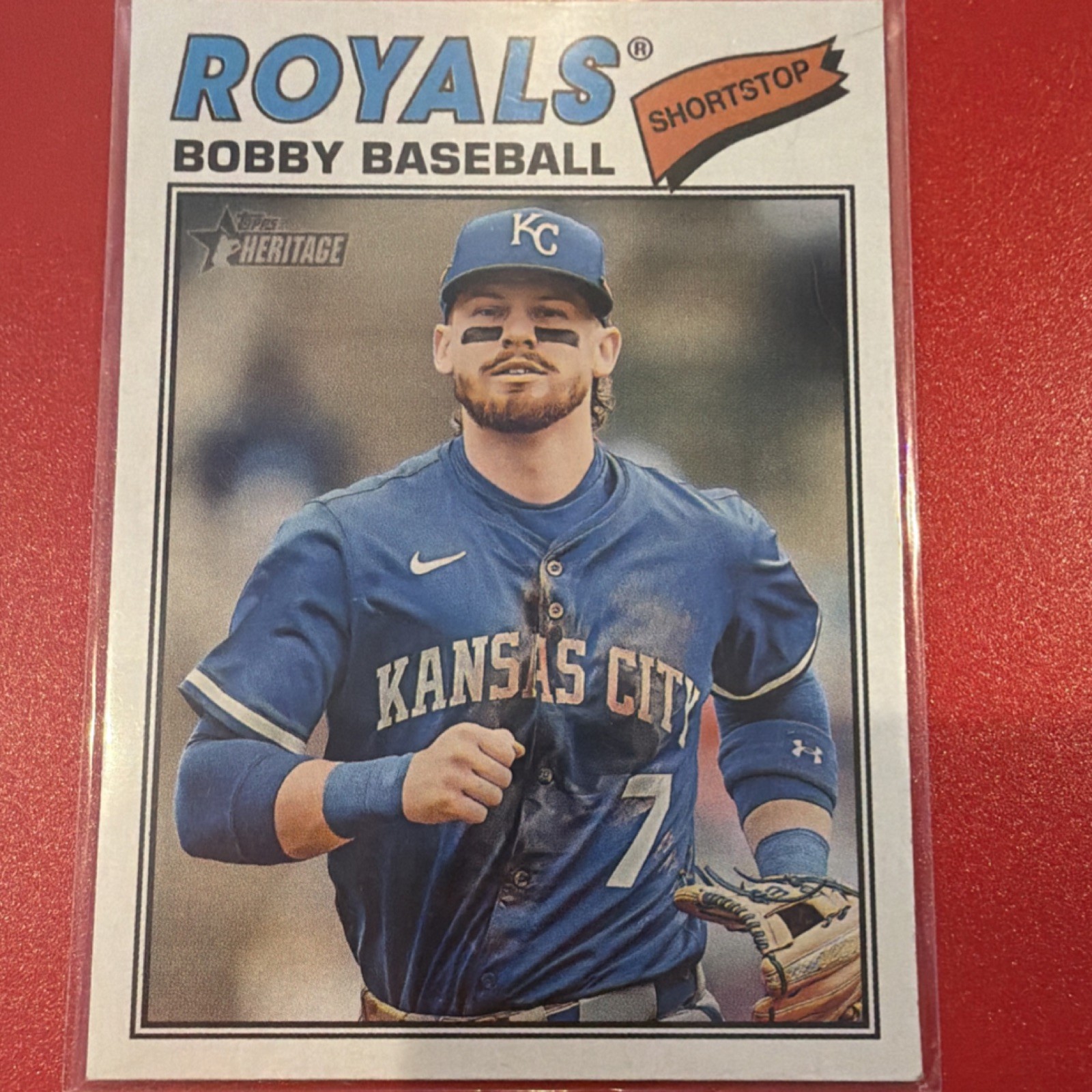 Bobby Witt Jr. 2024 Topps Heritage Base Base - Trading Card Image