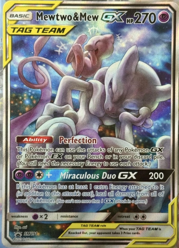 Mewtwo & Mew GX SM191 Black Star Promo