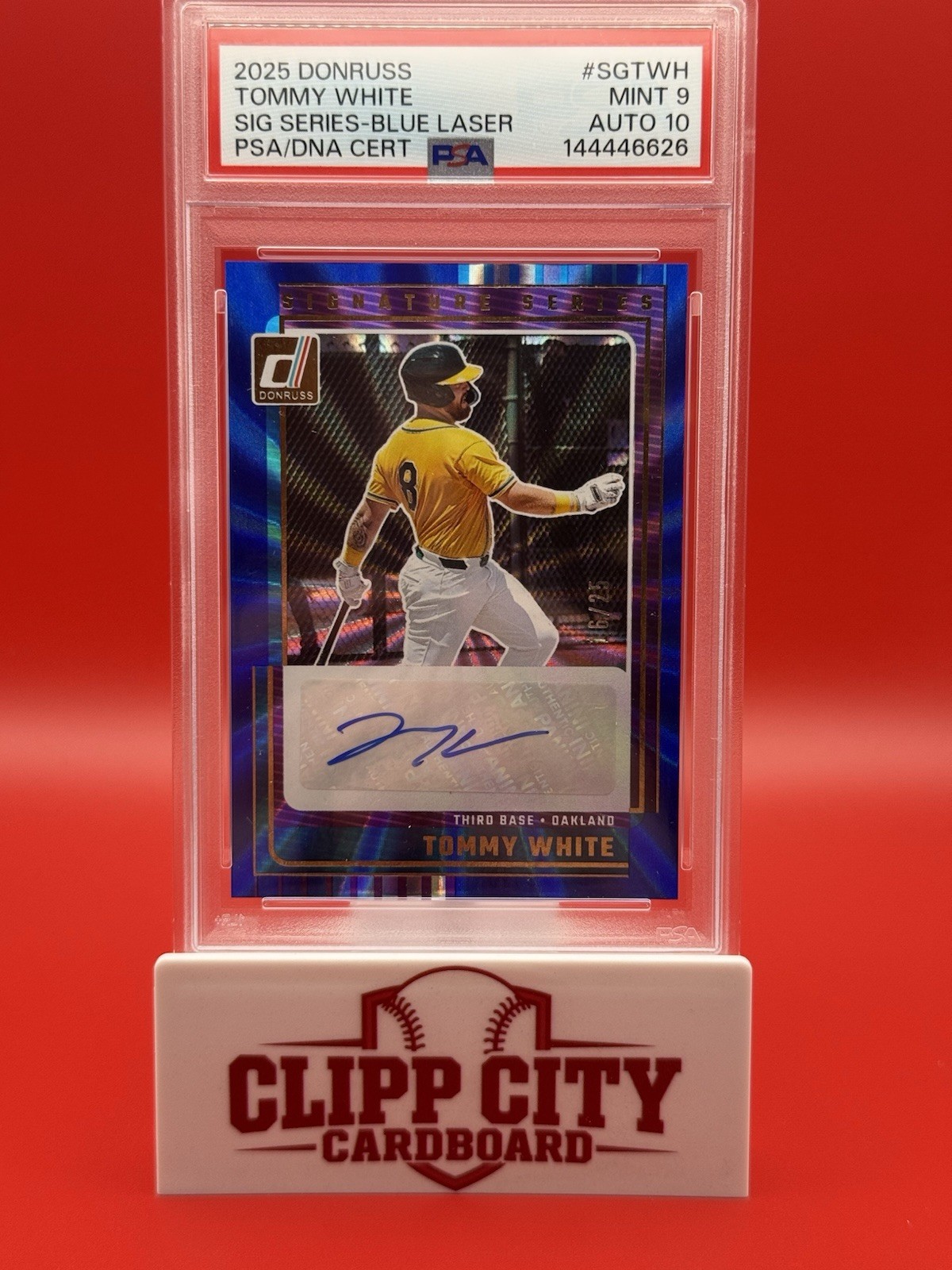 Tommy White Signature Series - Blue Laser Blue Laser Mint - Trading Card Image