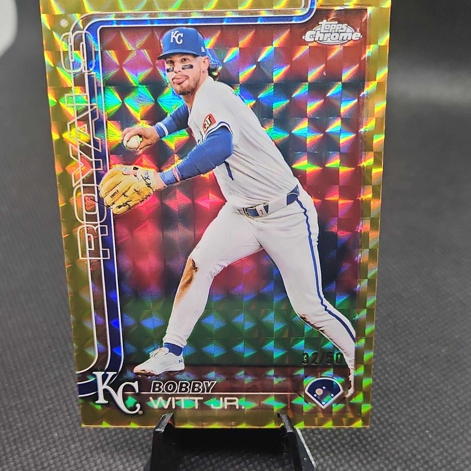 Bobby Witt Jr. - Topps Chrome Gold Refractor Gold Refractor - Trading Card Image