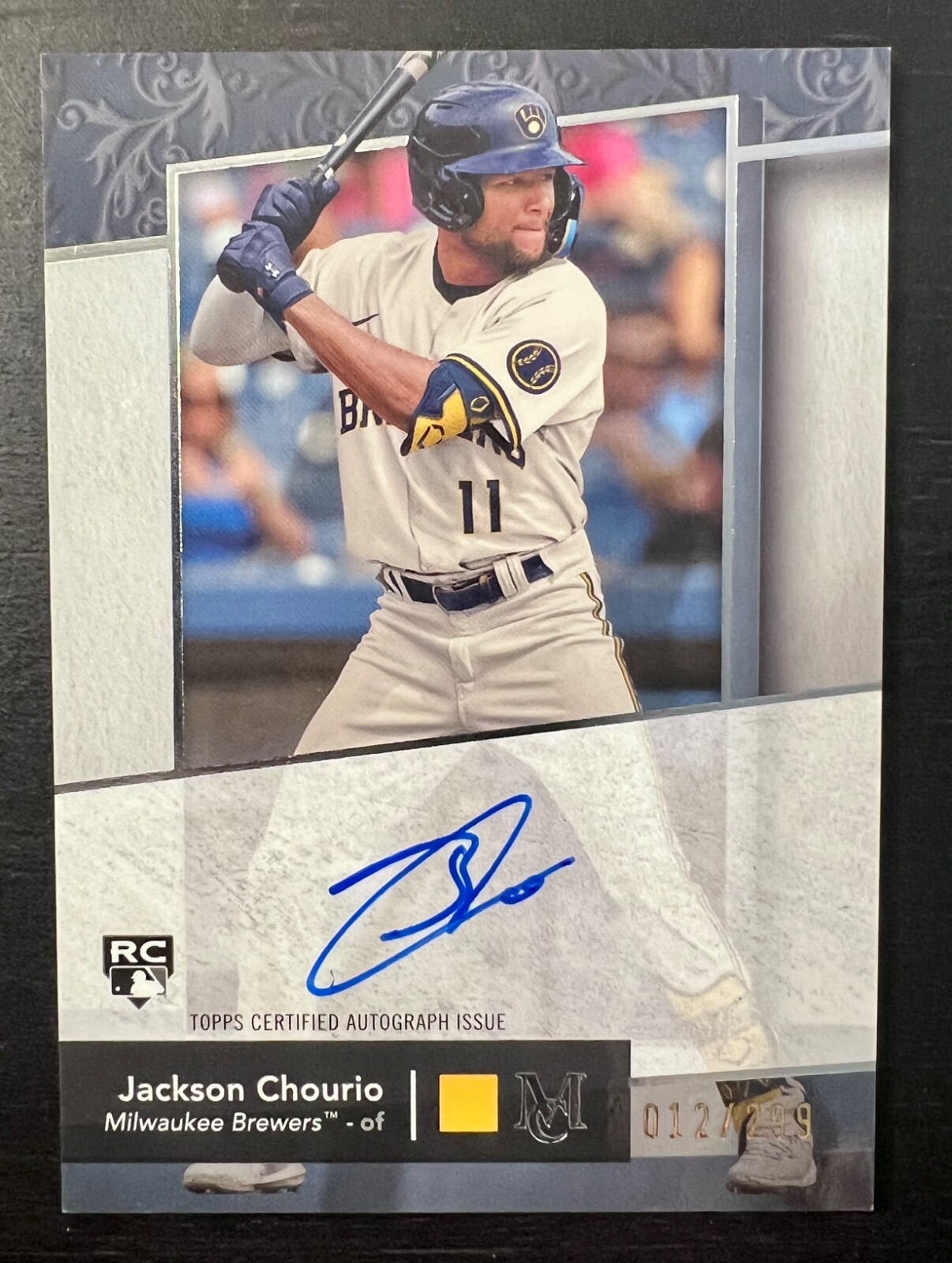 Jackson Chourio Rookie Numbered Parallel - Trading Card Image