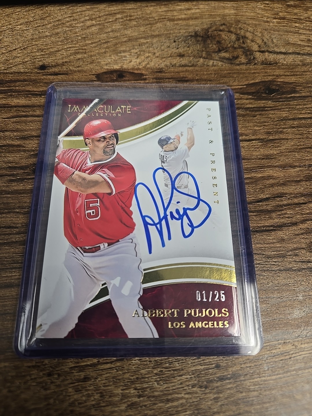 Albert Pujols Immaculate Collection /25 Autograph - Trading Card Image