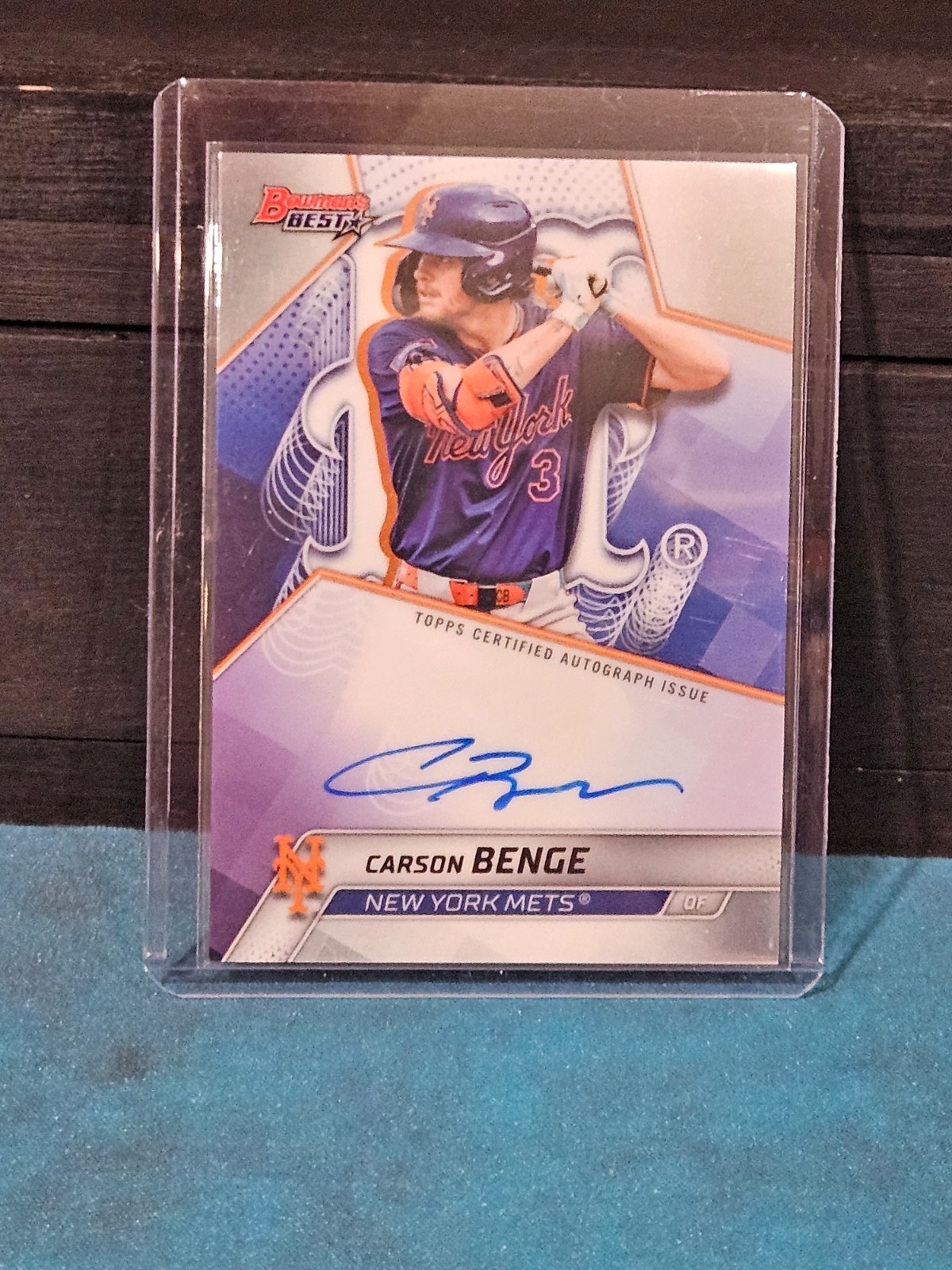 Carson Benge - Topps Certified Issue Base Autograph - Trading Card Image