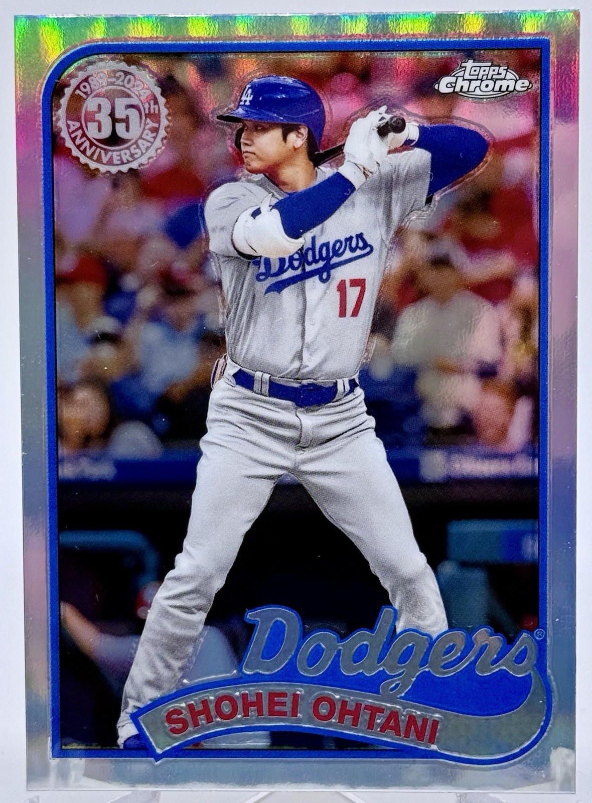 Shohei Ohtani 2024 Topps Chrome 35th Anniversary Refractor 35th Anniversary Refractor - Trading Card Image