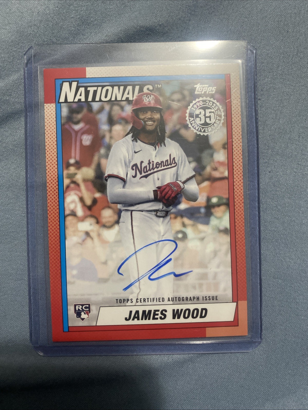 James Wood - Topps 1990-2025 35th Anniversary Rookie Card Autograph Rookie Card - Trading Card Image