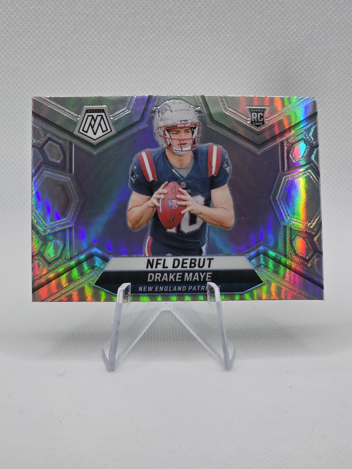 Drake Maye 2024 Panini Mosaic NFL Debut Genesis Rookie Card Genesis - Trading Card Image