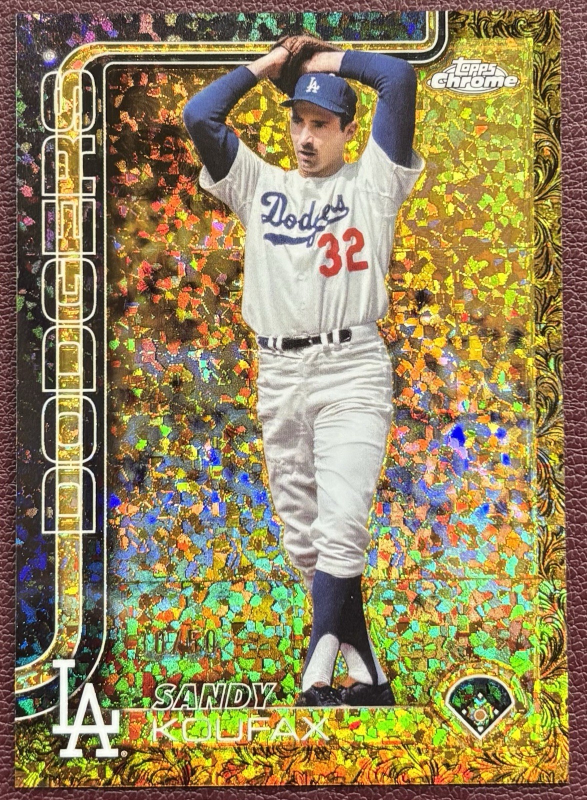 Sandy Koufax Gold Lava Refractor Gold Lava Refractor - Trading Card Image