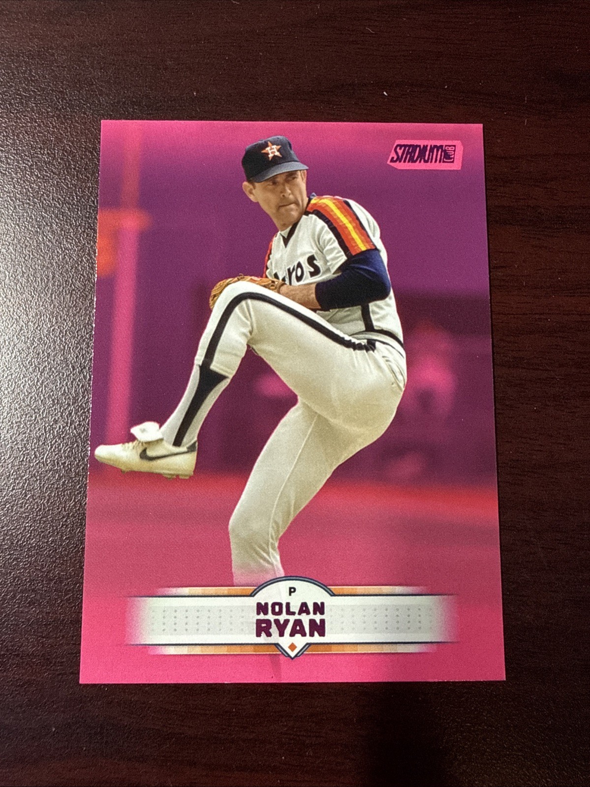 Nolan Ryan 1993 Topps Stadium Club First Day Issue Pink First Day Issue Pink - Trading Card Image