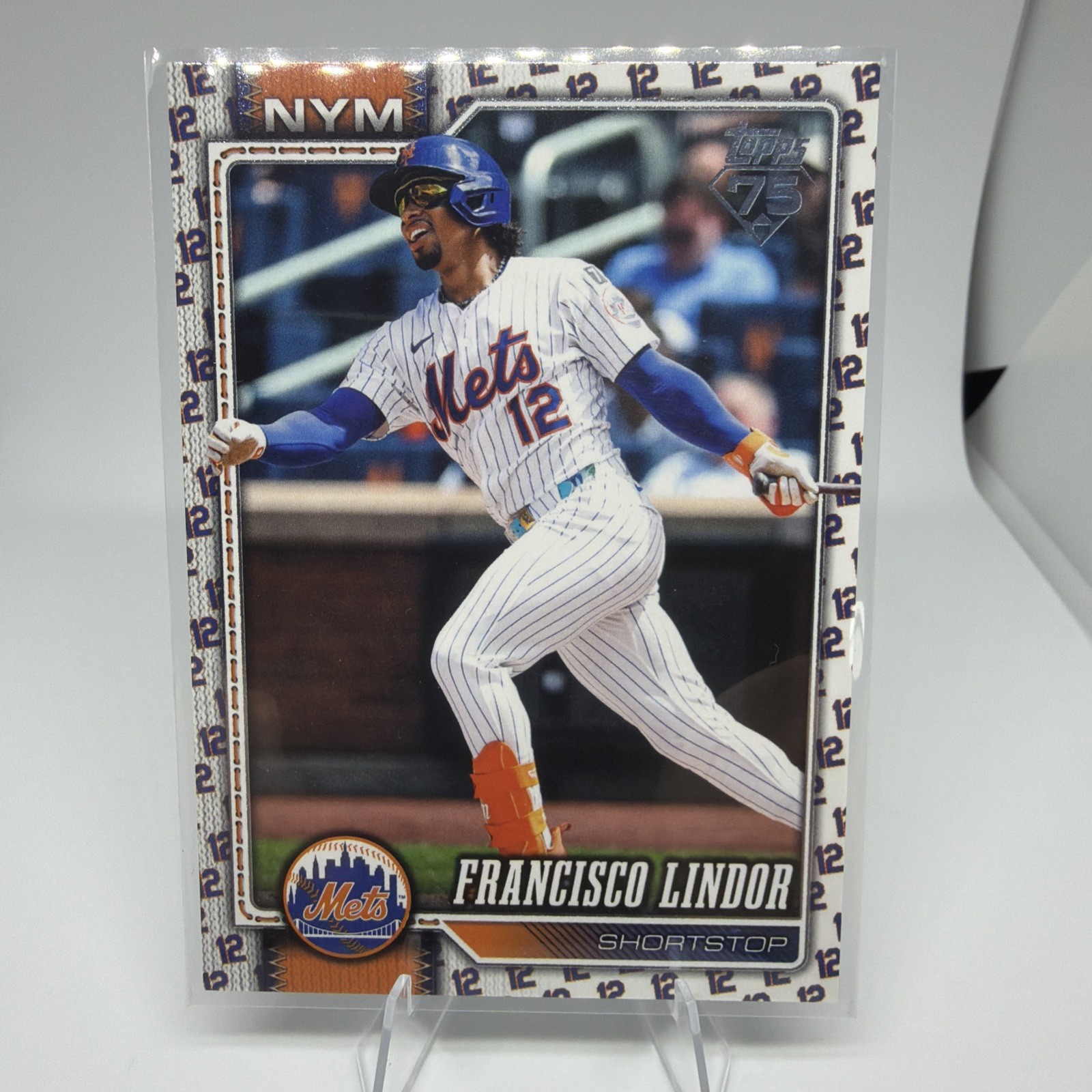 Francisco Lindor Topps 75th Anniversary Insert 75th Anniversary Insert - Trading Card Image