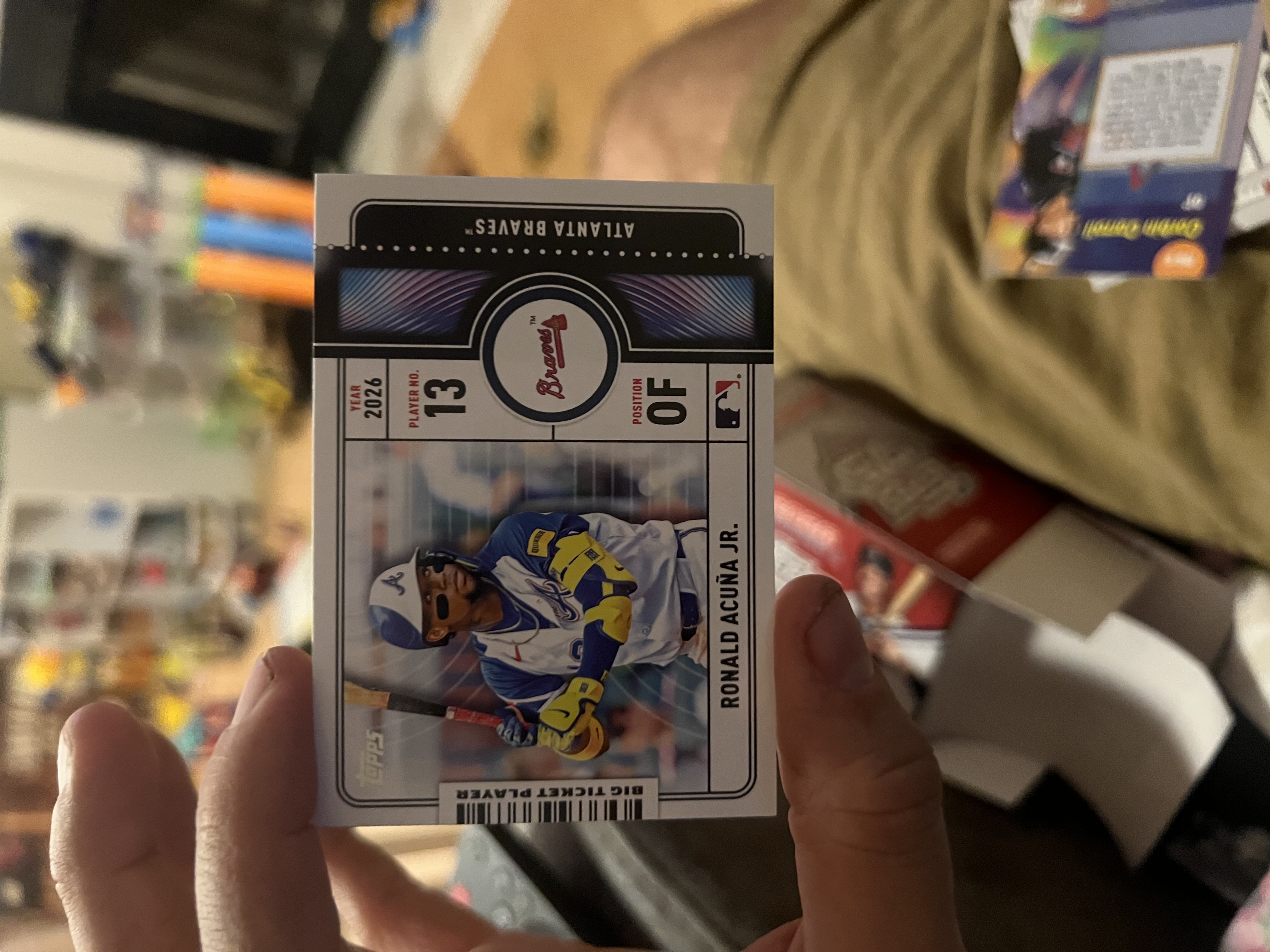 Ronald Acuña Jr. 2026 Topps Series 1 Big Ticket Players Insert Big Ticket Players Insert Near Mint - Trading Card Image