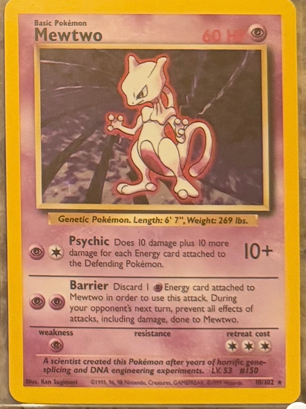 Mewtwo Holo Holo - Trading Card Image