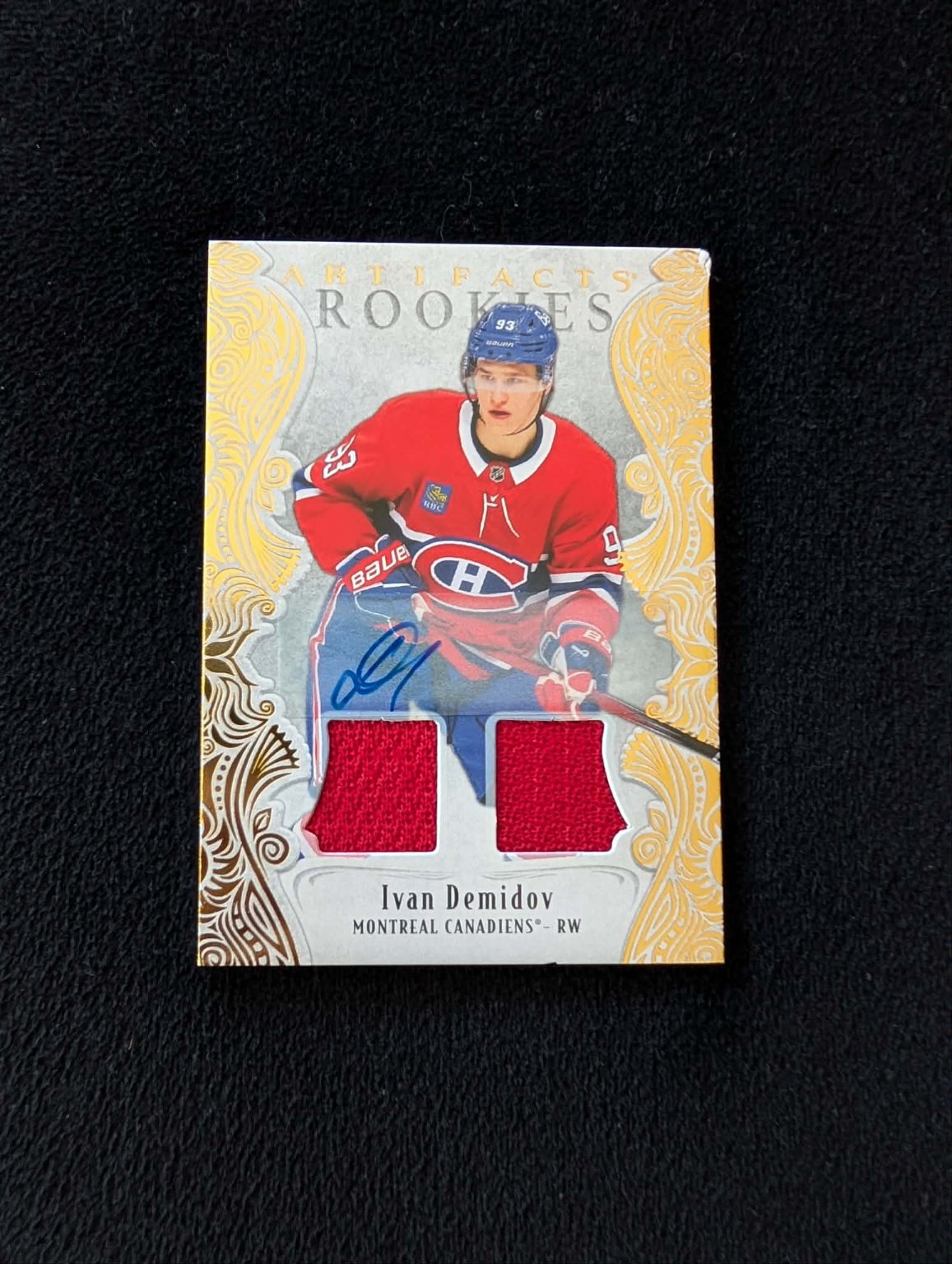 Ivan Demidov 2024 Upper Deck Artifacts Rookies Dual Patch Rookies Dual Patch Autograph - Trading Card Image