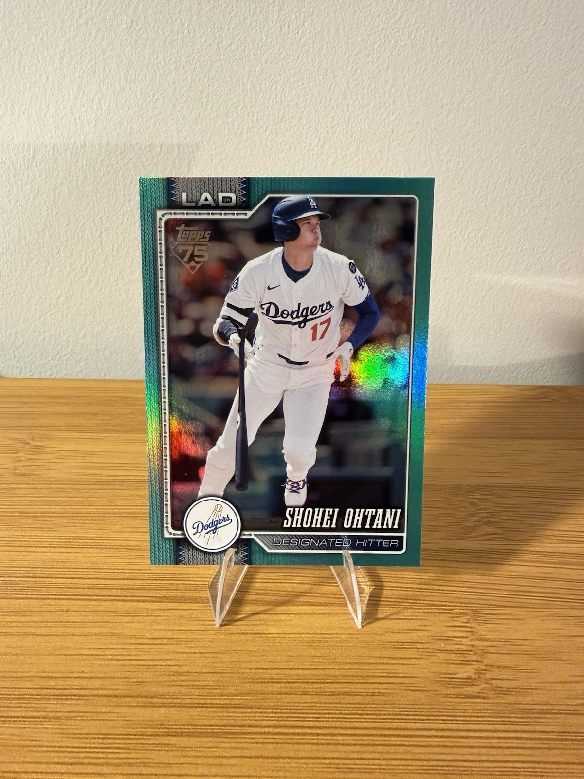 Shohei Ohtani Topps Chrome Green Refractor Green Refractor - Trading Card Image