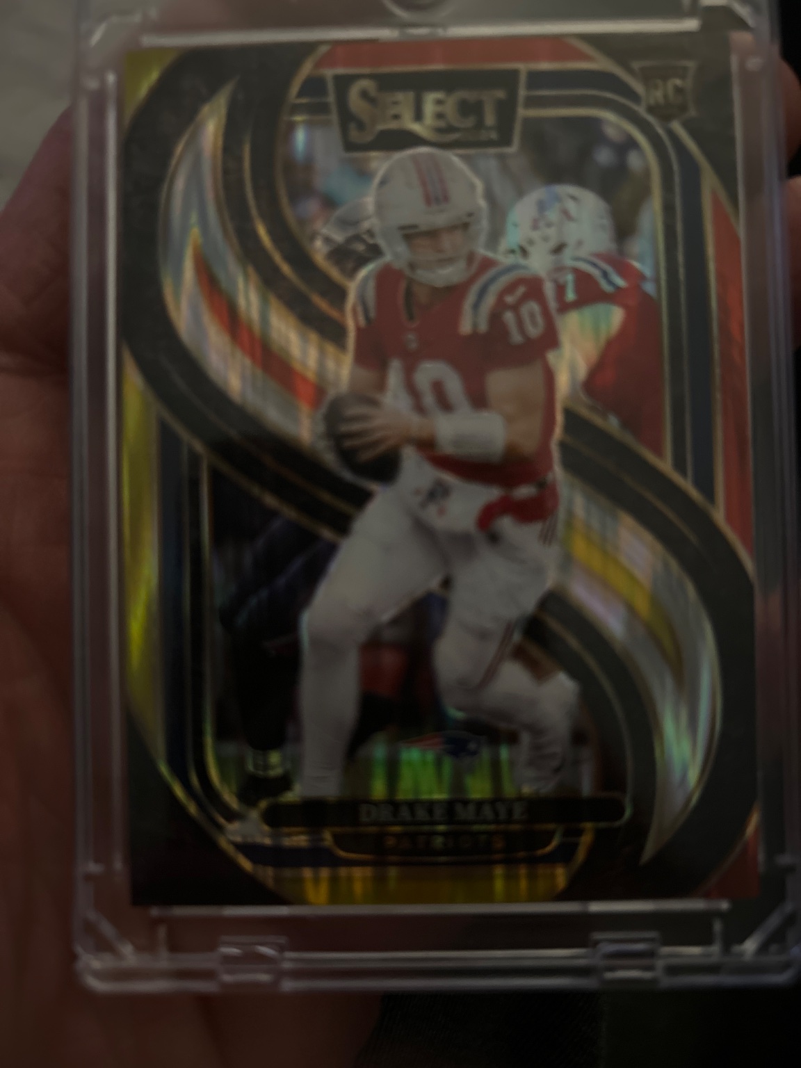 Drake Maye 2024 Panini Select Rookie Card Prizm - Trading Card Image