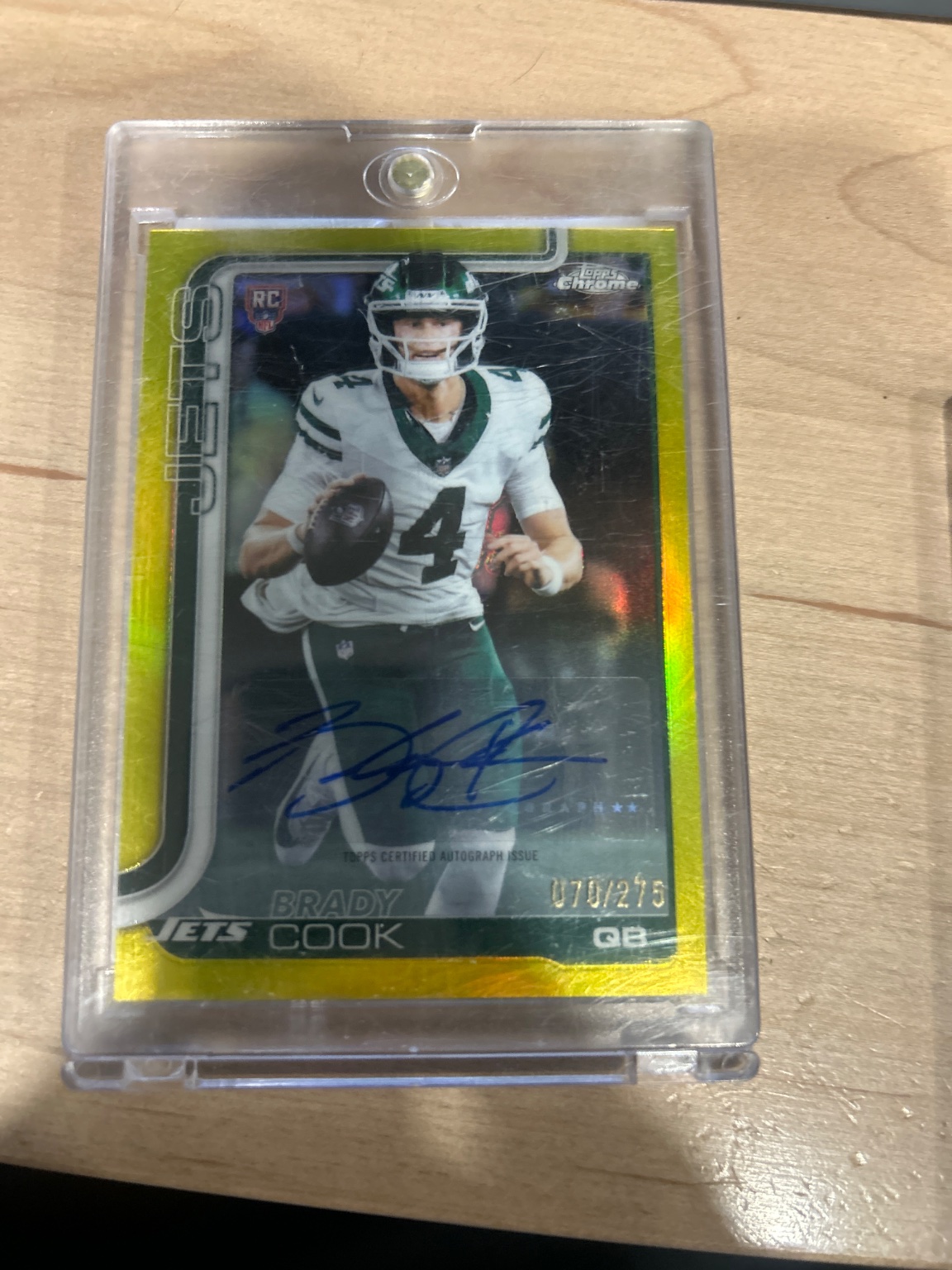 Brady Cook - Topps Chrome Rookie Gold Refractor Gold Refractor - Trading Card Image