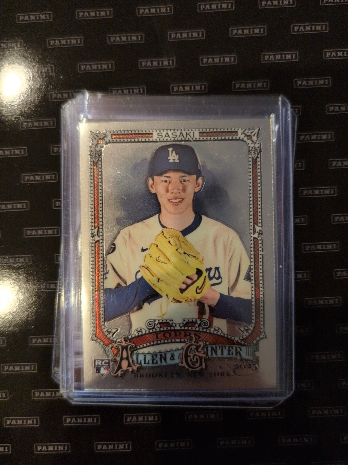 Roki Sasaki 2025 Topps Allen & Ginter Base Rookie Card Base - Trading Card Image